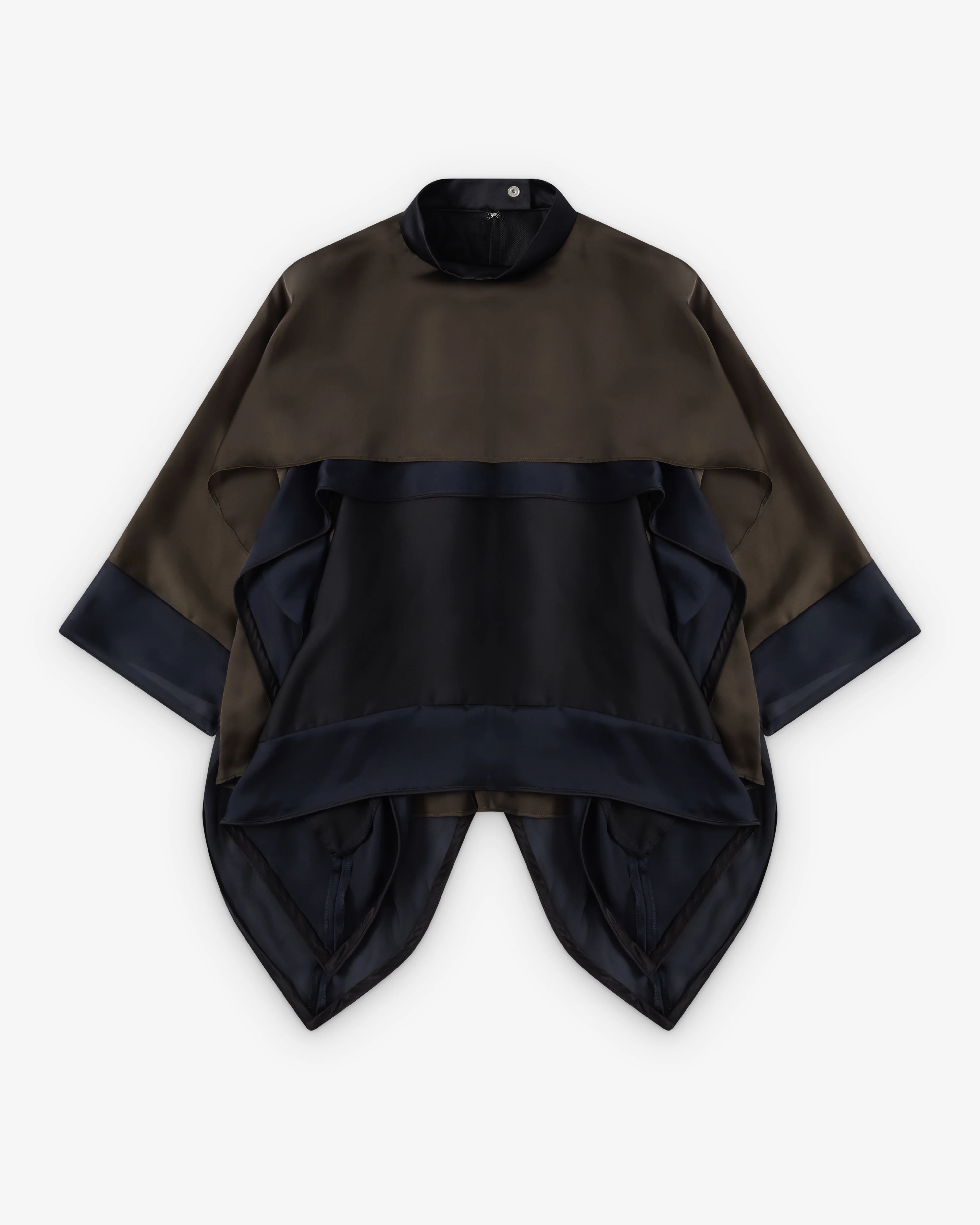 Sacai - Women's Draped Pullover - (Khaki/Navy) - Image 2