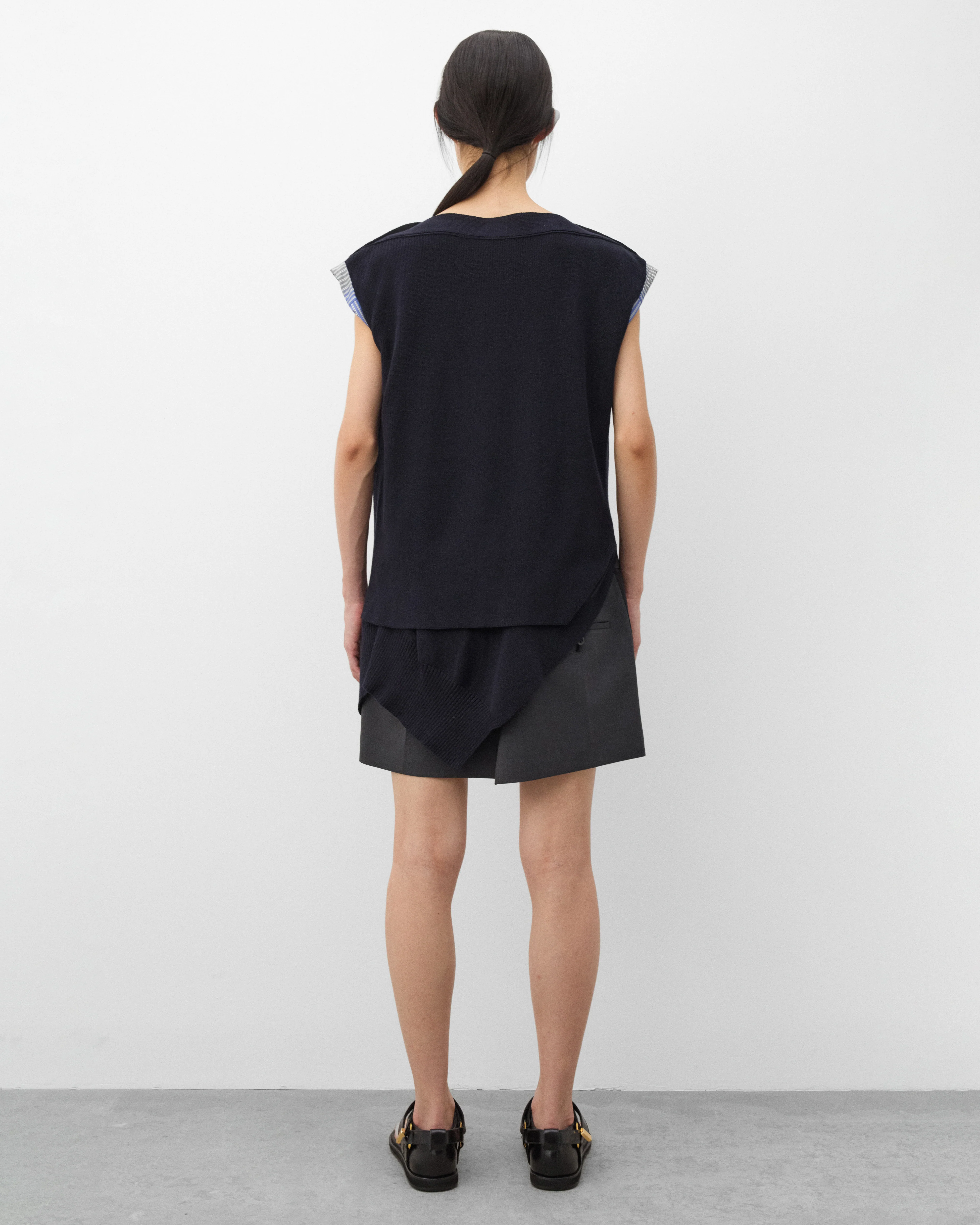 sacai - Women's Sleeveless Jumpsuit - (Black/Grey) - Image 5