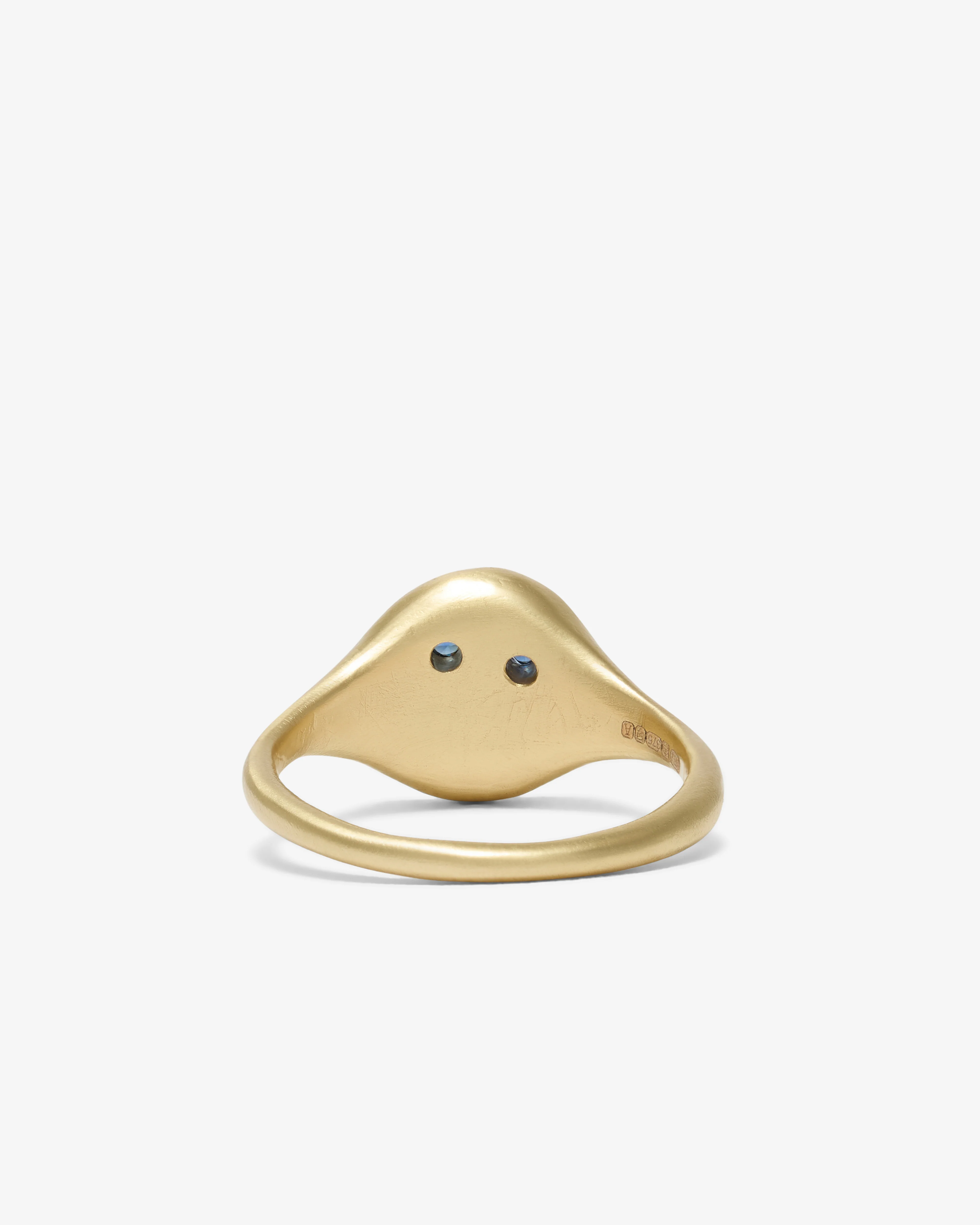 Seb Brown - Blue Mini Signet Ring - (Gold) - Image 3