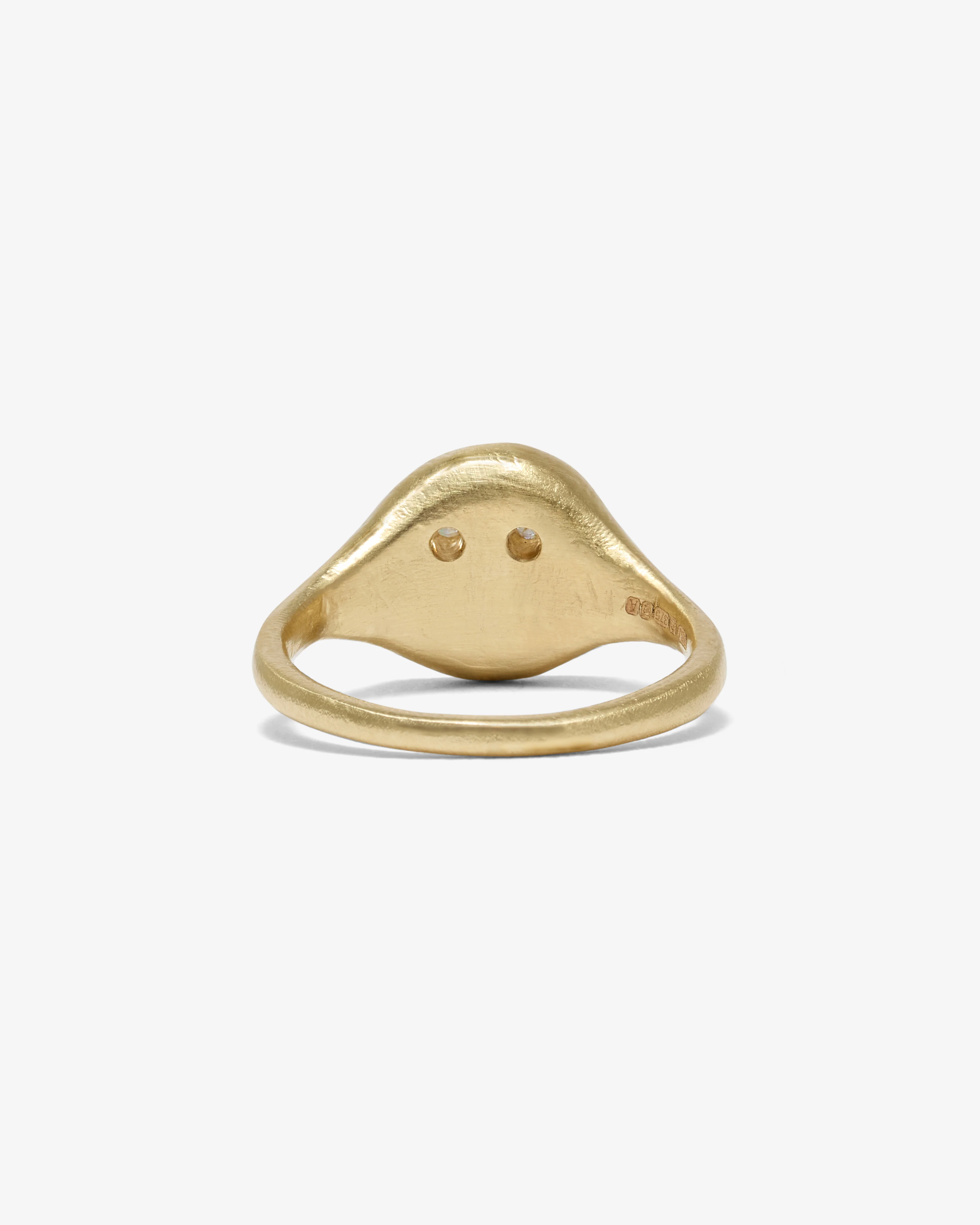 Seb Brown - White Mini Signet Ring - (Gold) - Image 3