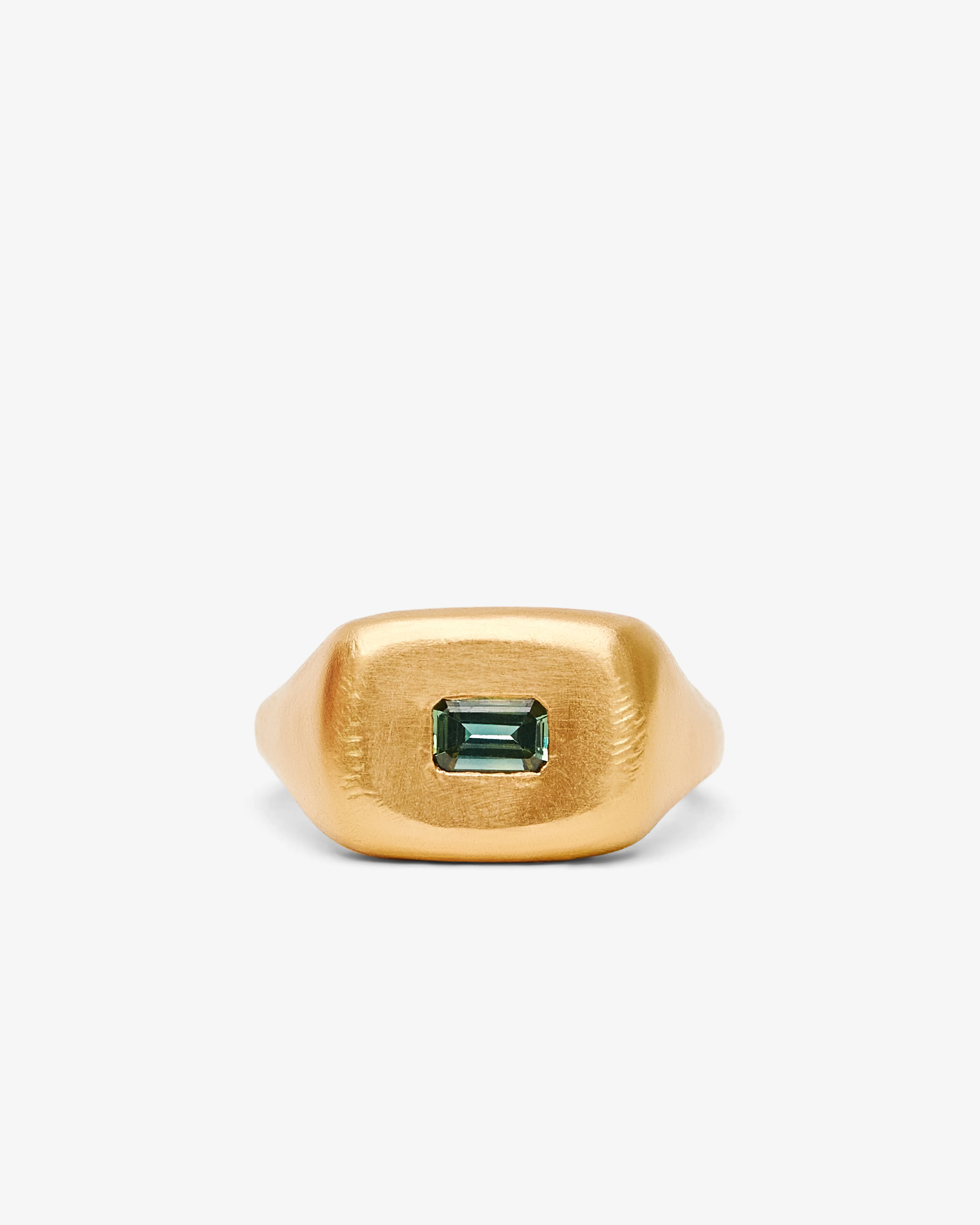 Seb Brown - Green Frame Ring - (Yellow Gold)