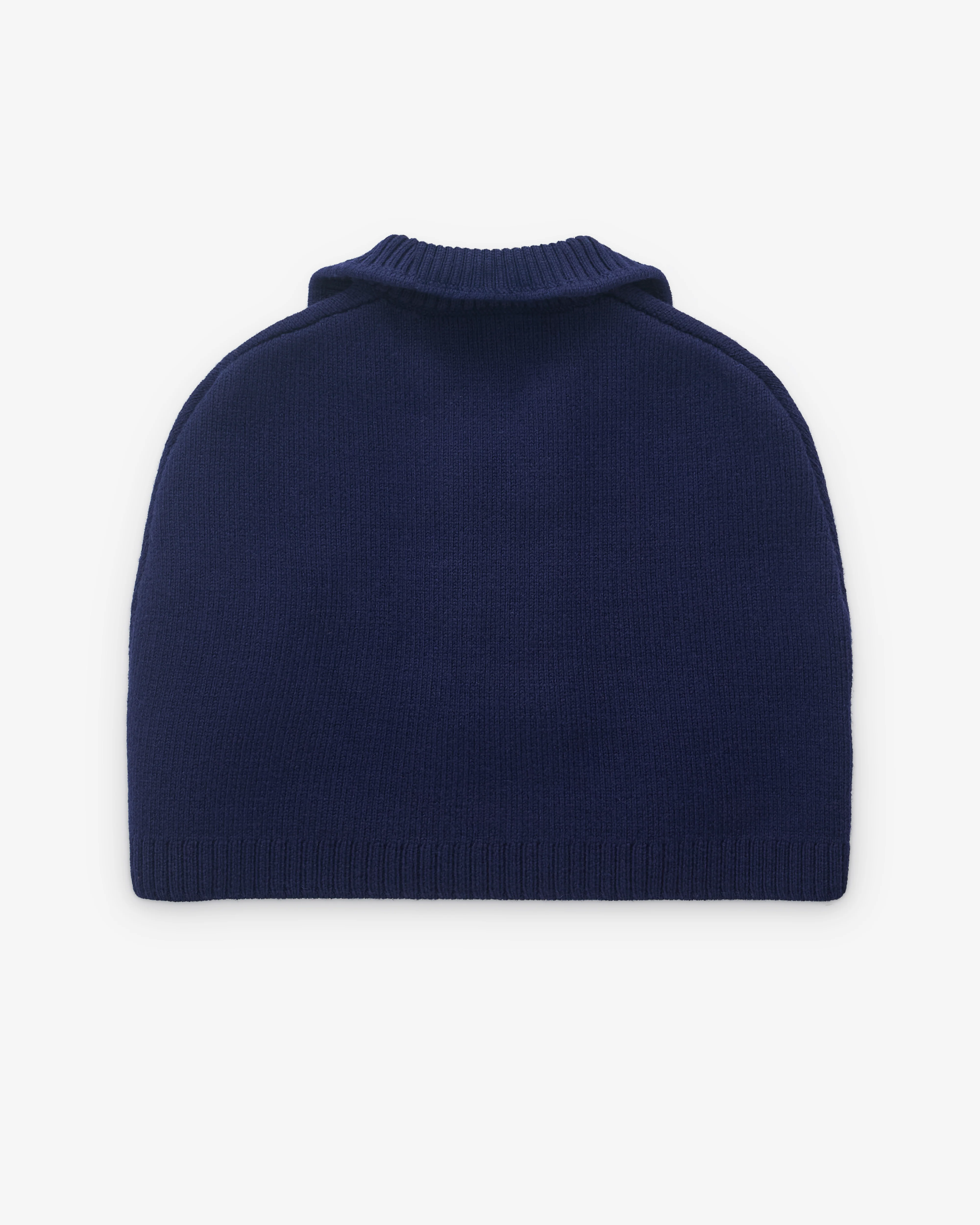 SHUSHU/TONG - Women’s Double-Breasted Knit Overblouse - (Navy) - Image 2
