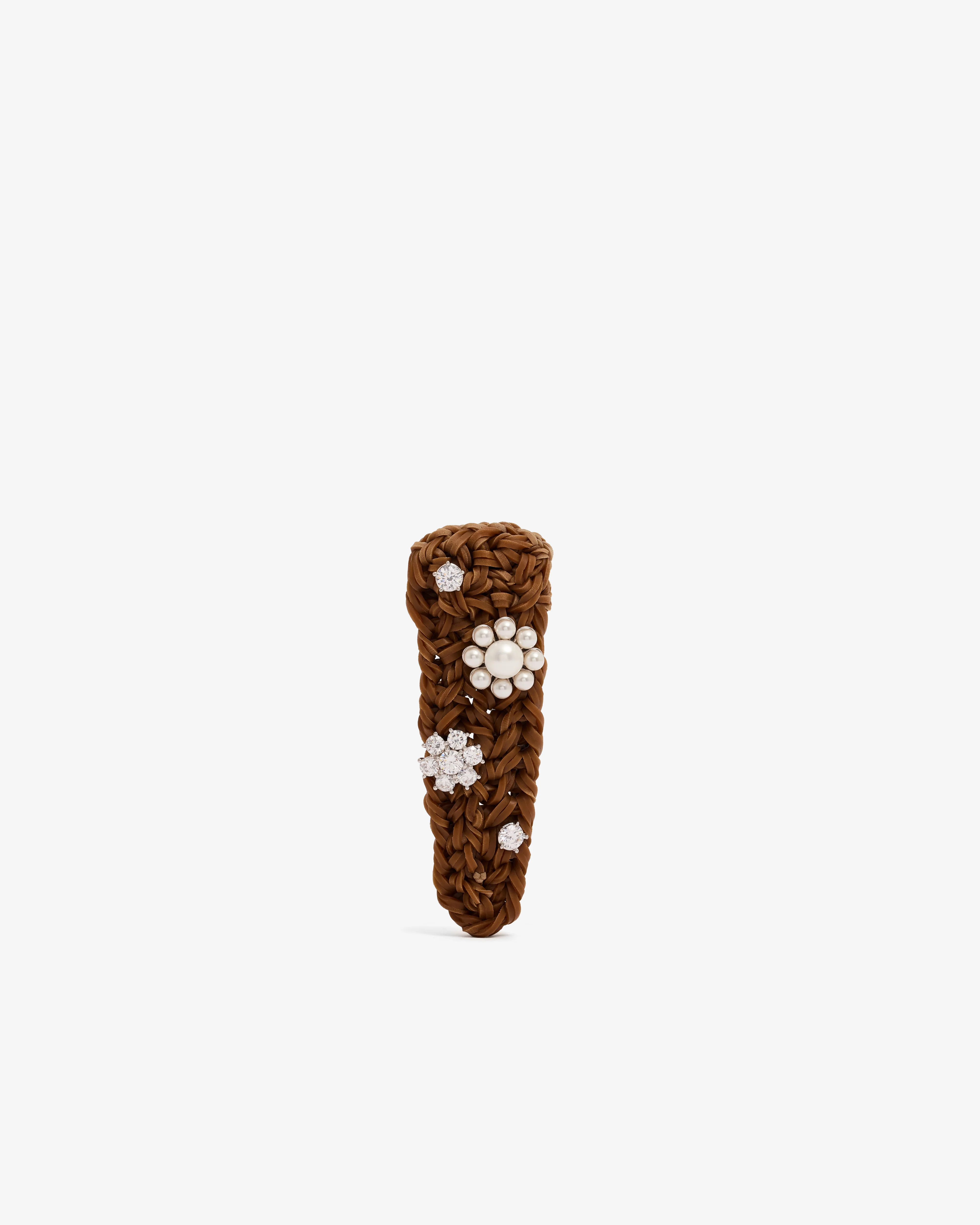 SHUSHU/TONG - Women’s Rubber Band Hair Clip - (Brown)