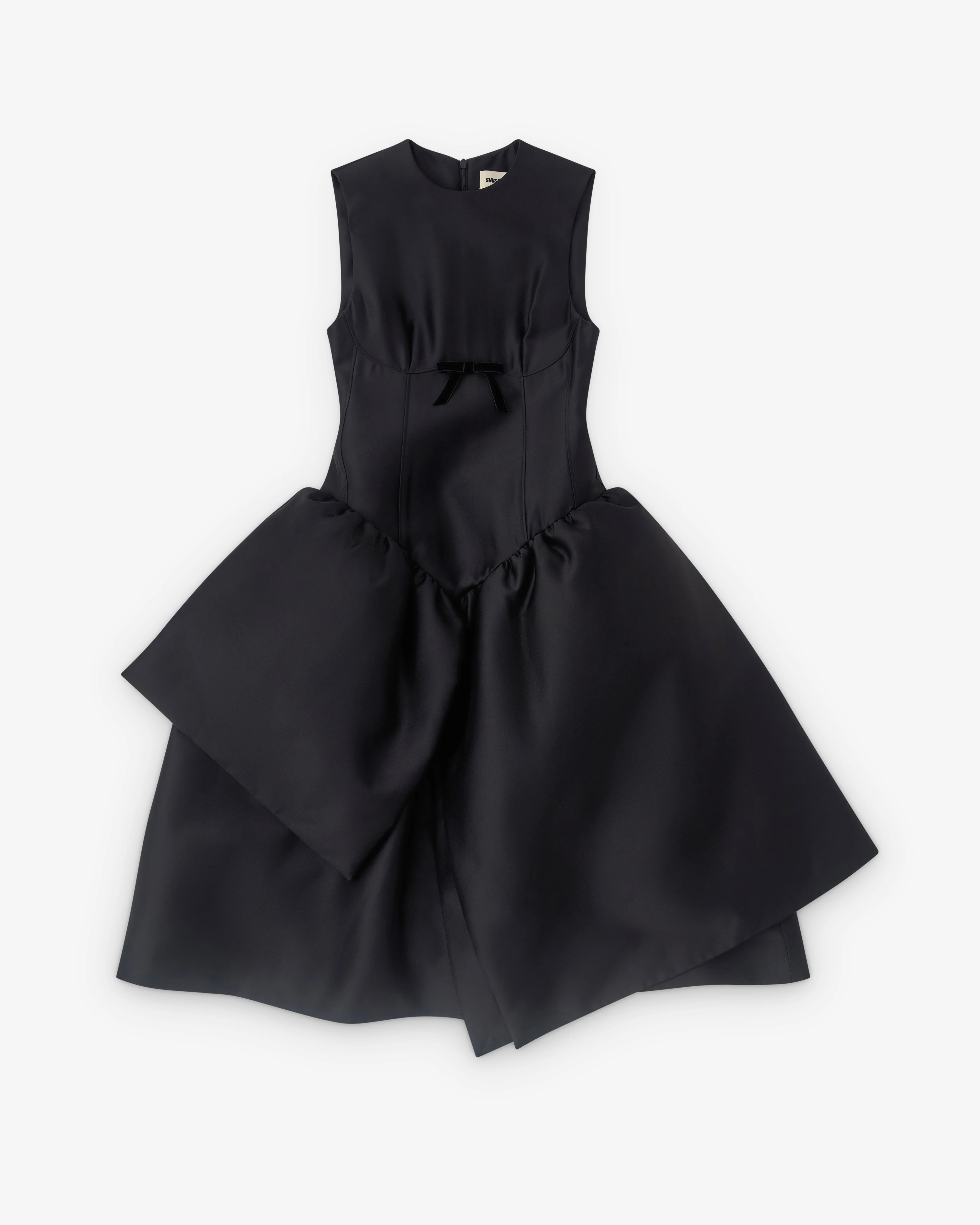 SHUSHU/TONG - Women’s Smocked Panel Evening Dress - (Black)