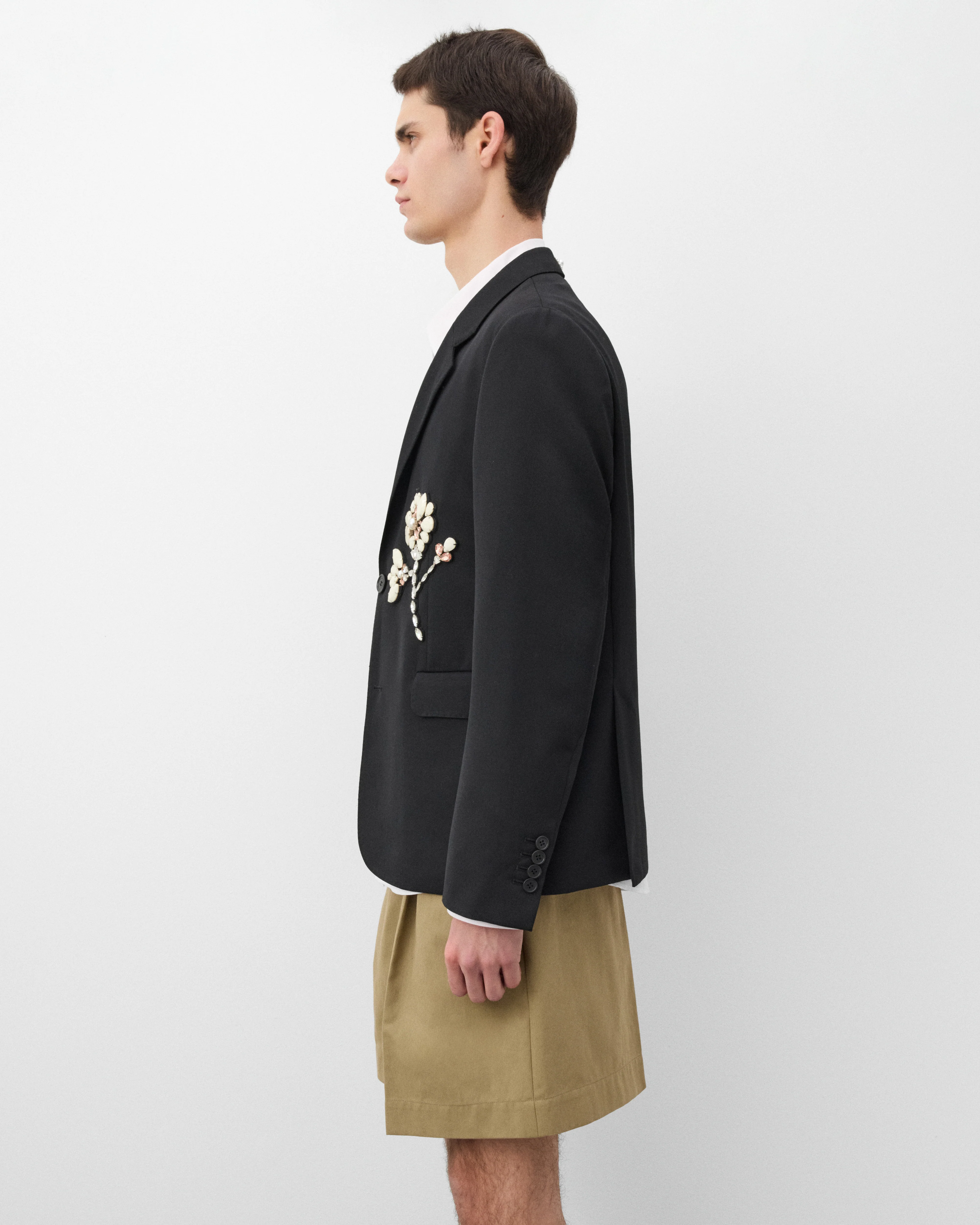Simone Rocha - Men's Turbo Embellished Classic Jacket - (Black) - Image 4