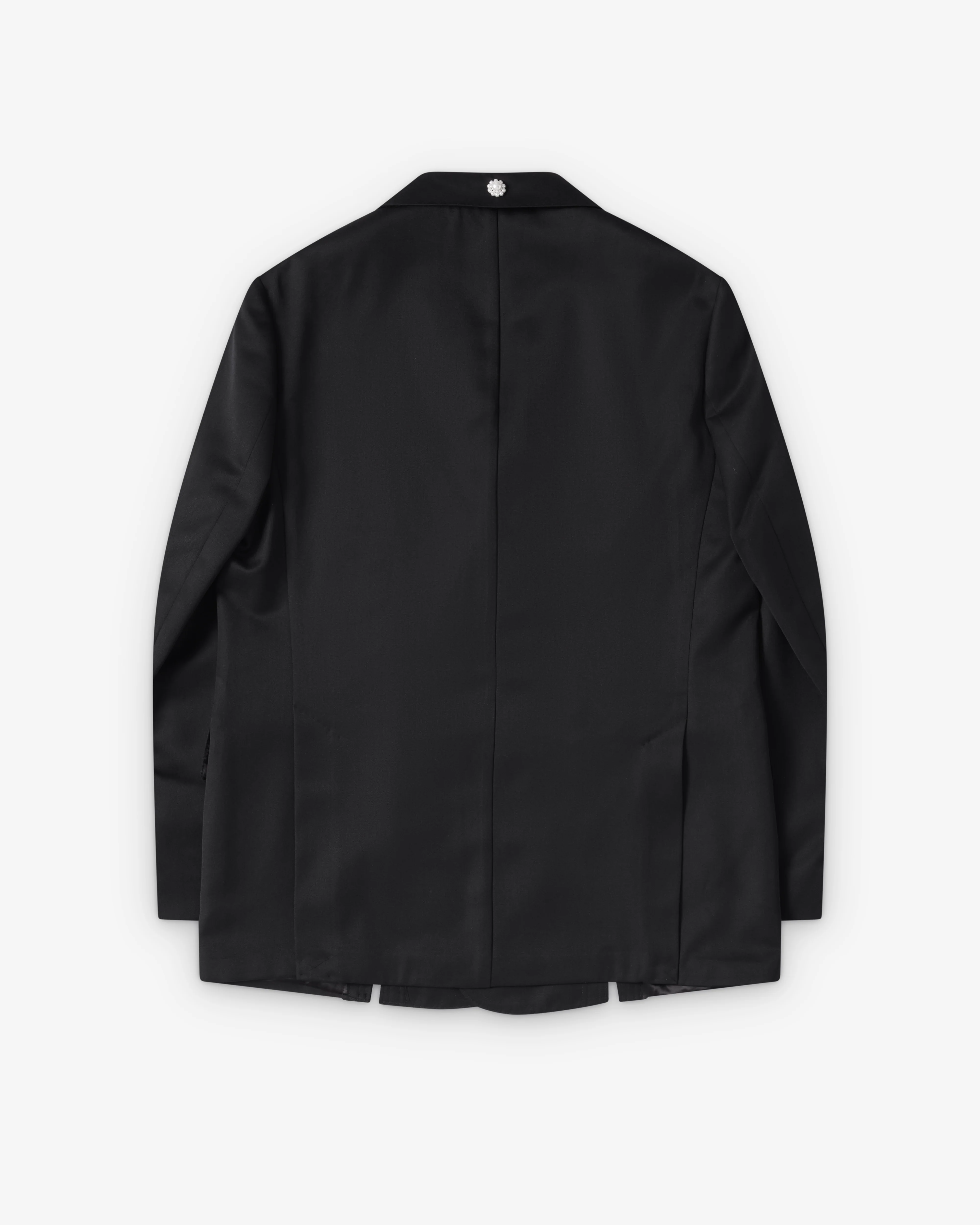 Simone Rocha - Men's Double Breasted Grommet Ring Hem Slice Jacket - (Black) - Image 2