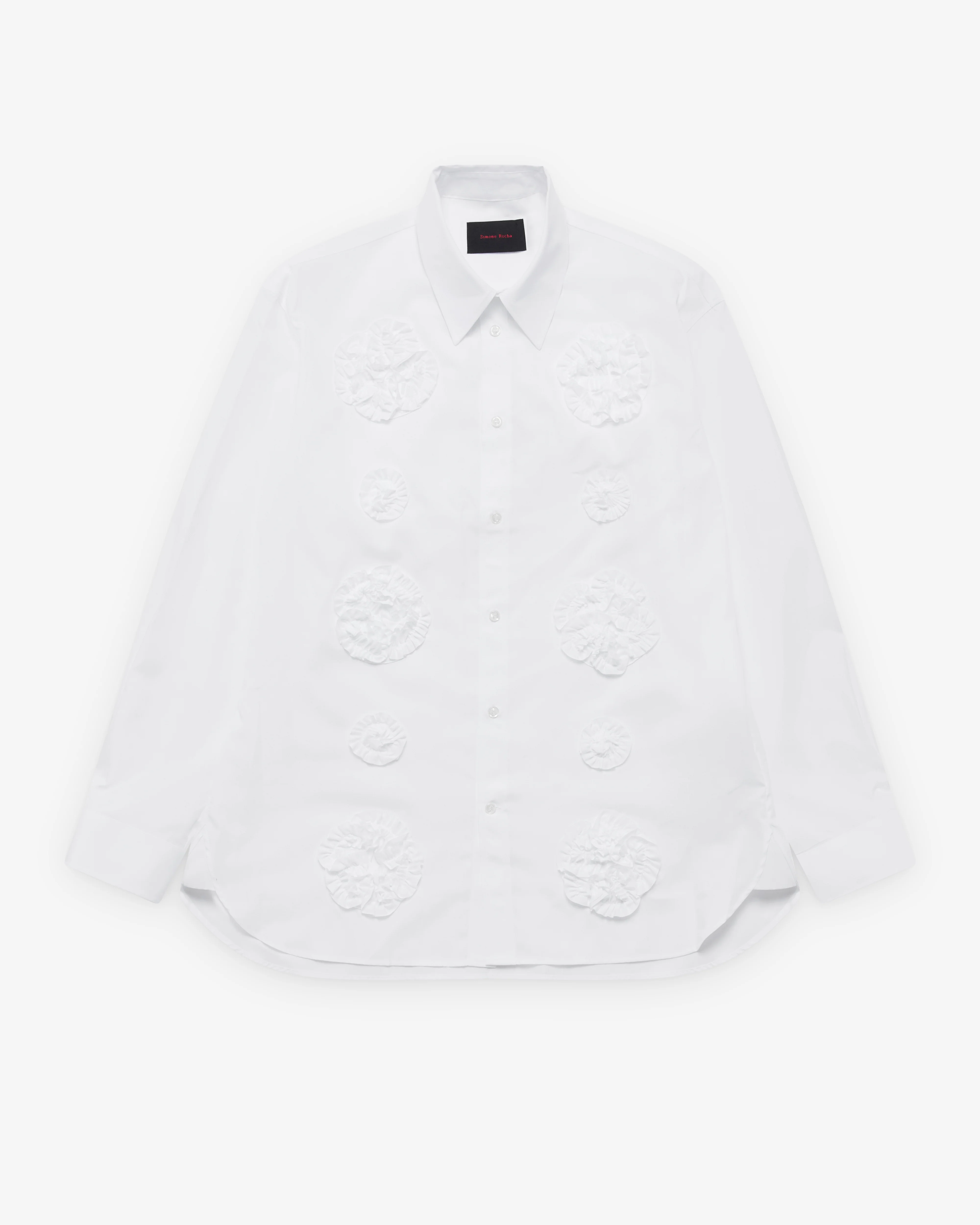 Simone Rocha - Men's Frill Flower Easy Shirt - (White)