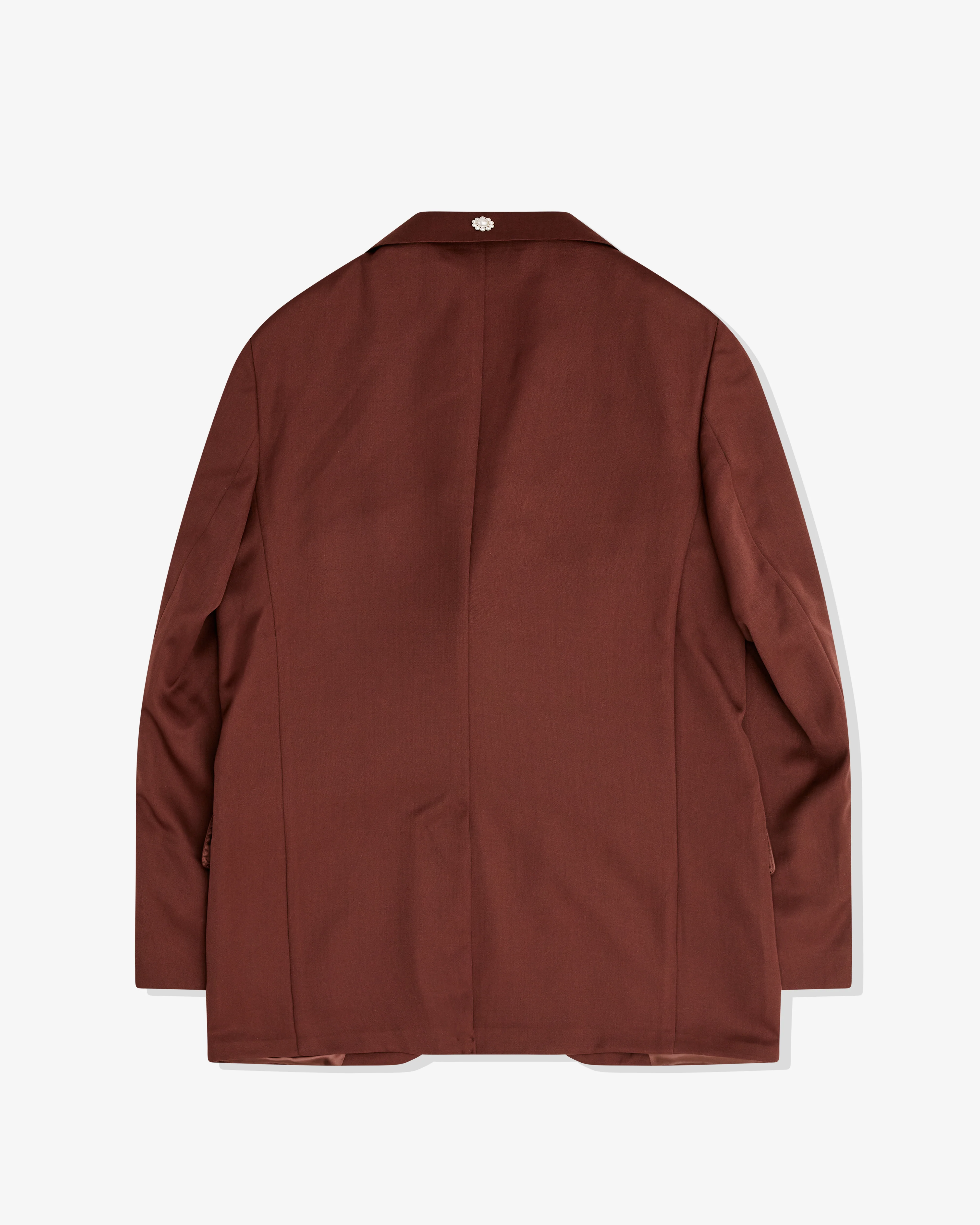 Simone Rocha - Men’s Relaxed Wide Peak Jacket - (Chocolate) - Image 2