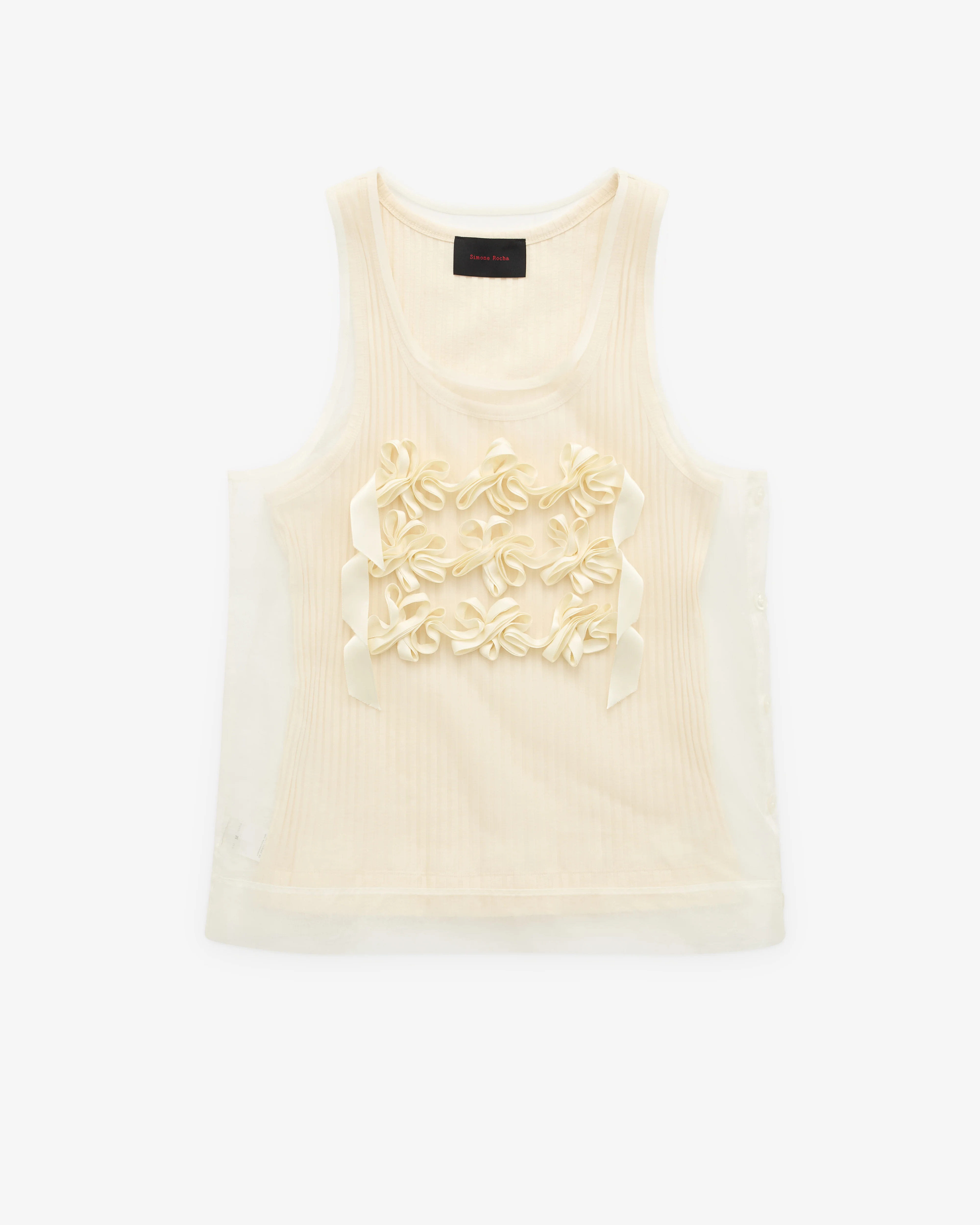 Simone Rocha - Men’s Ribbon Daisy Chain Double Vest - (Ivory)