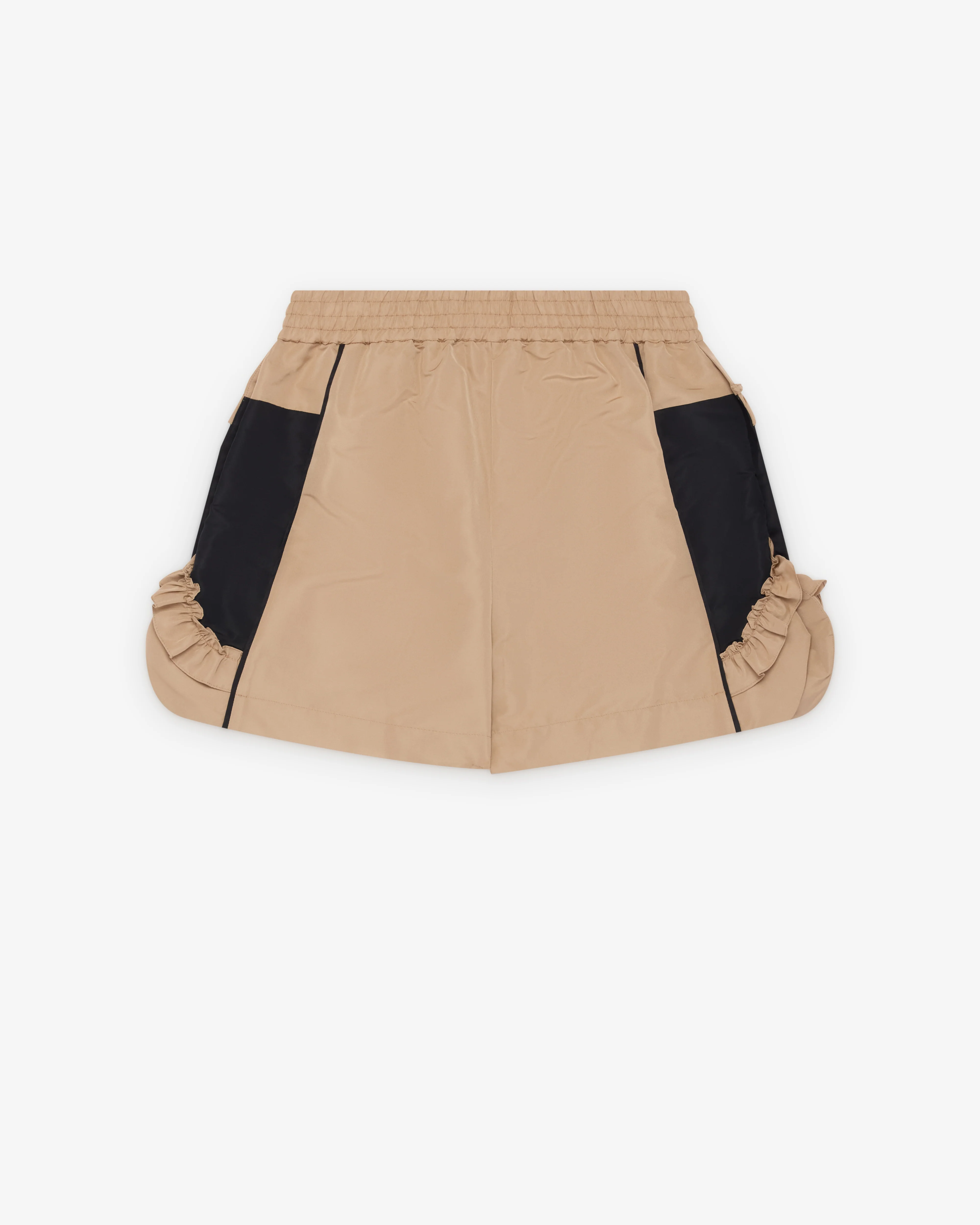 Simone Rocha - Men's Ruffle Frill Track Shorts - (Toffee) - Image 2