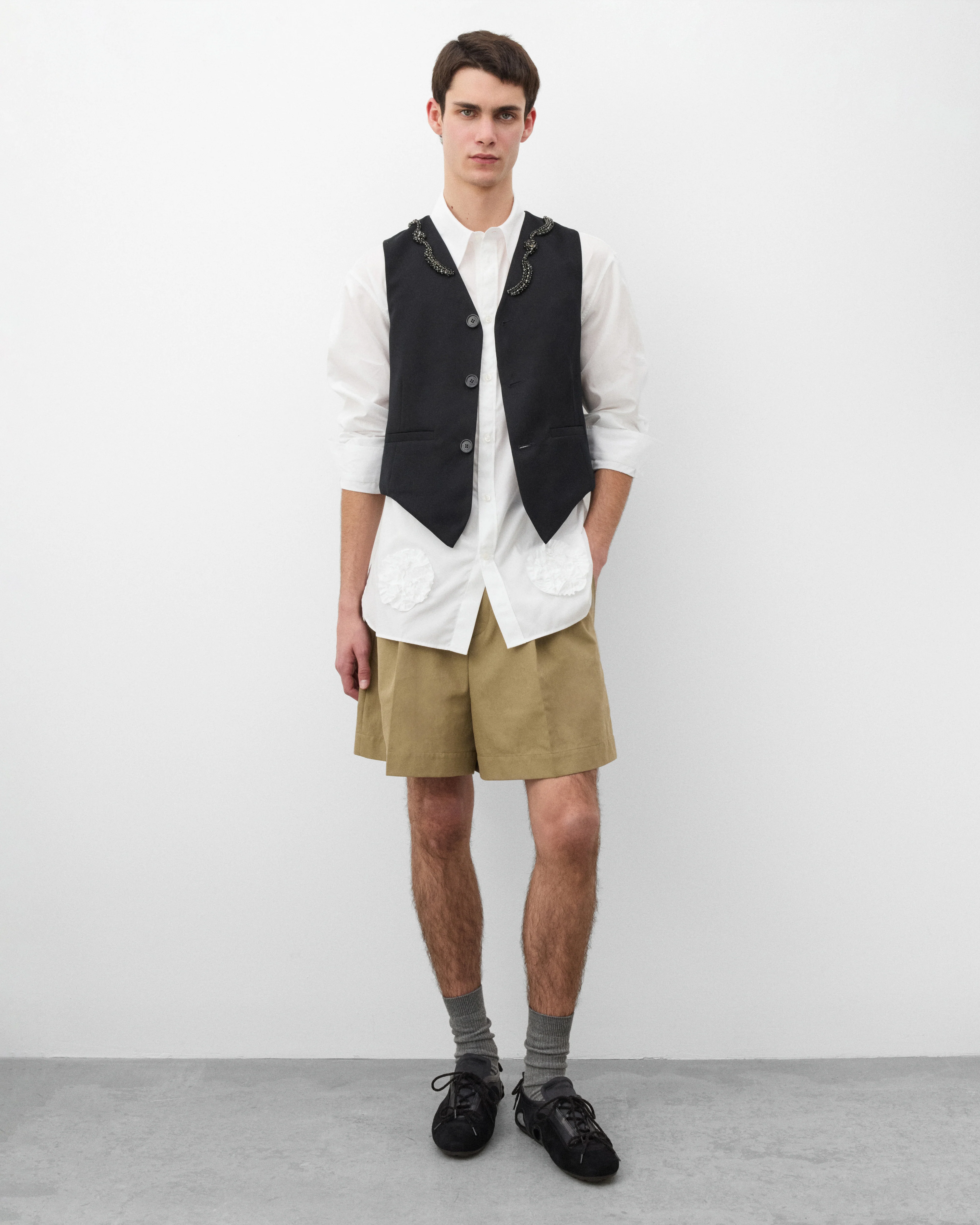 Simone Rocha - Men's Tailored Waistcoat - (Black) - Image 6