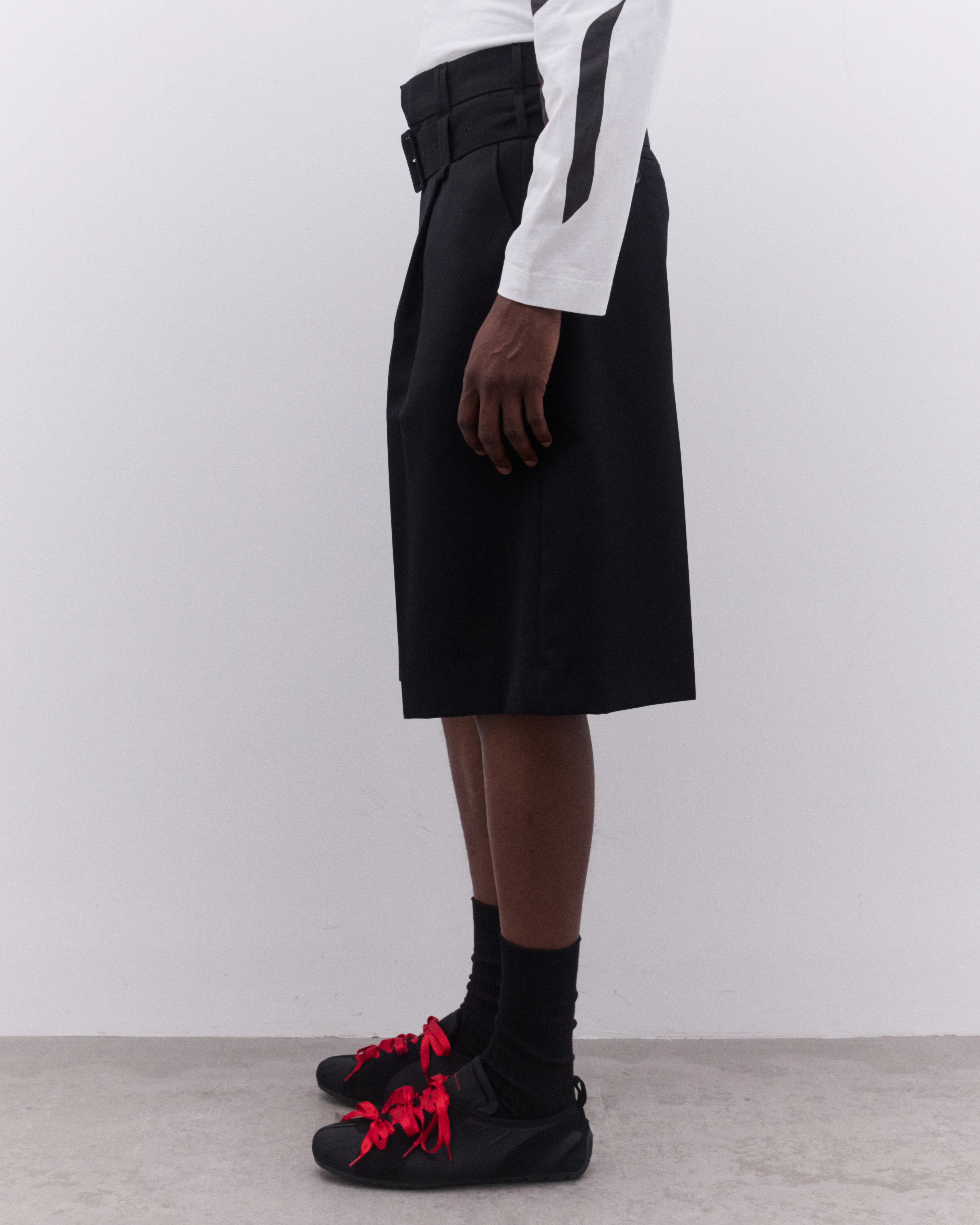 Simone Rocha - Men’s Wide Leg Shorts - (Black) - Image 4