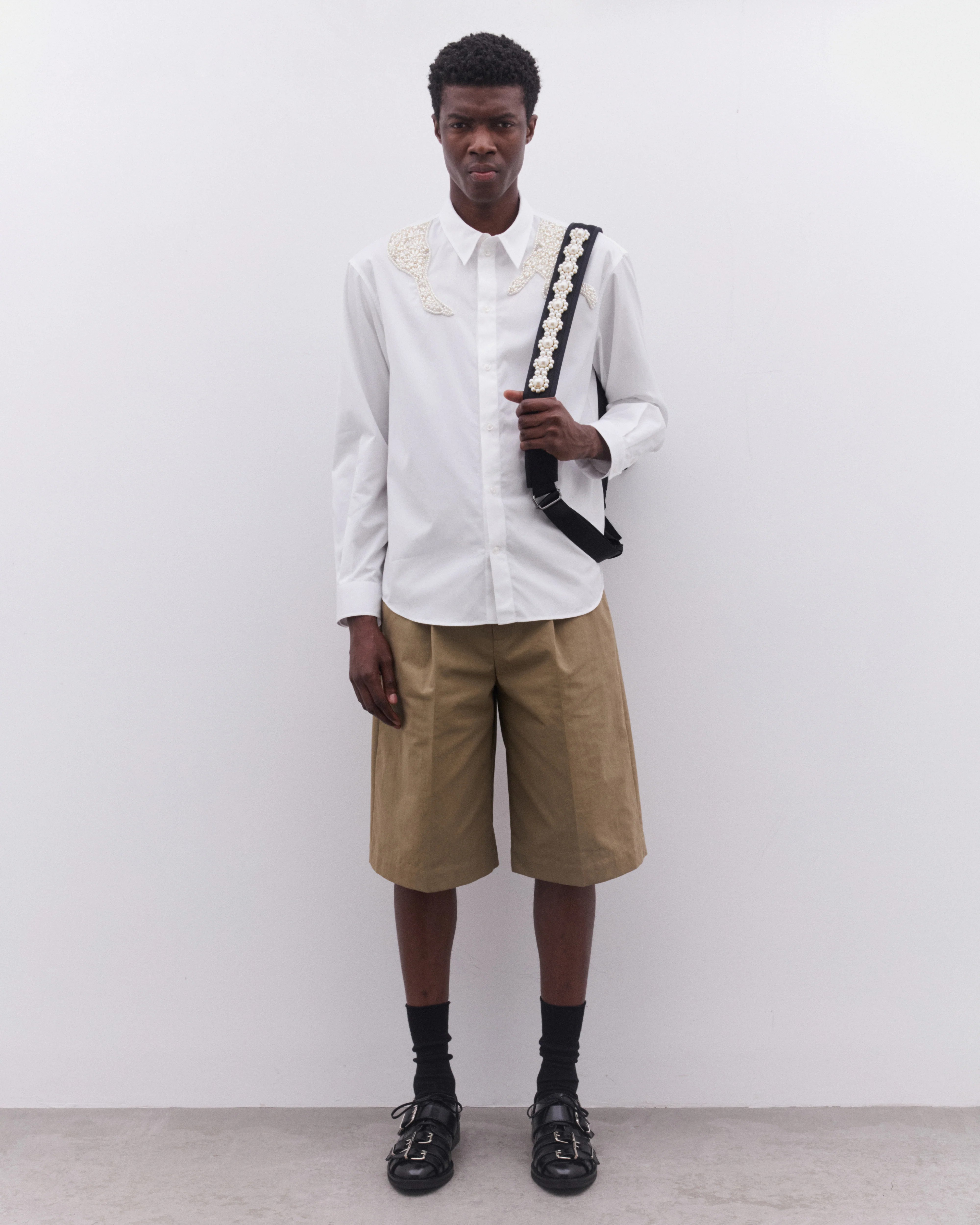 Simone Rocha - Men’s Wide Leg Short - (Stone) - Image 6