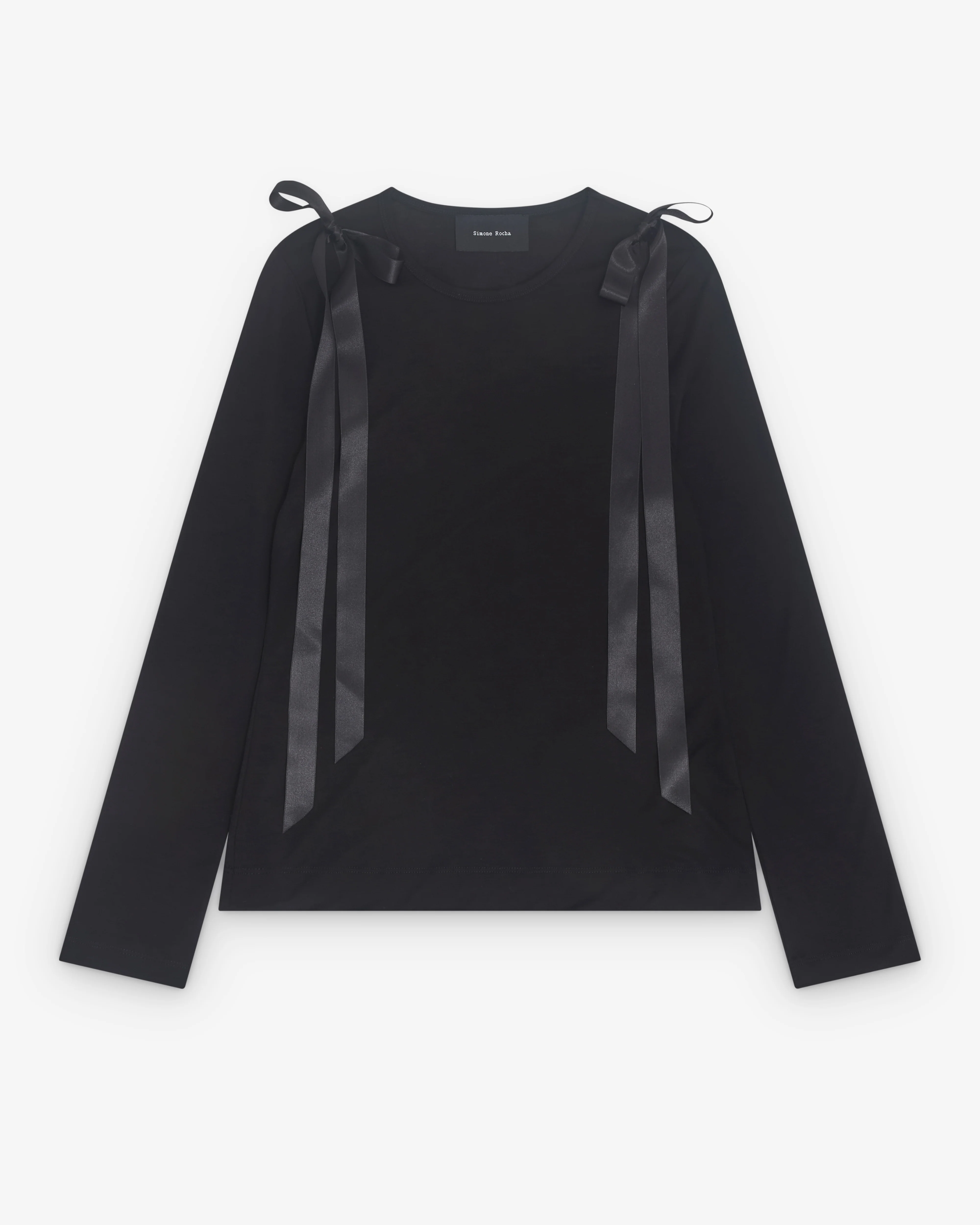 Simone Rocha - Women’s Ribbon Long Sleeve T-Shirt - (Black)