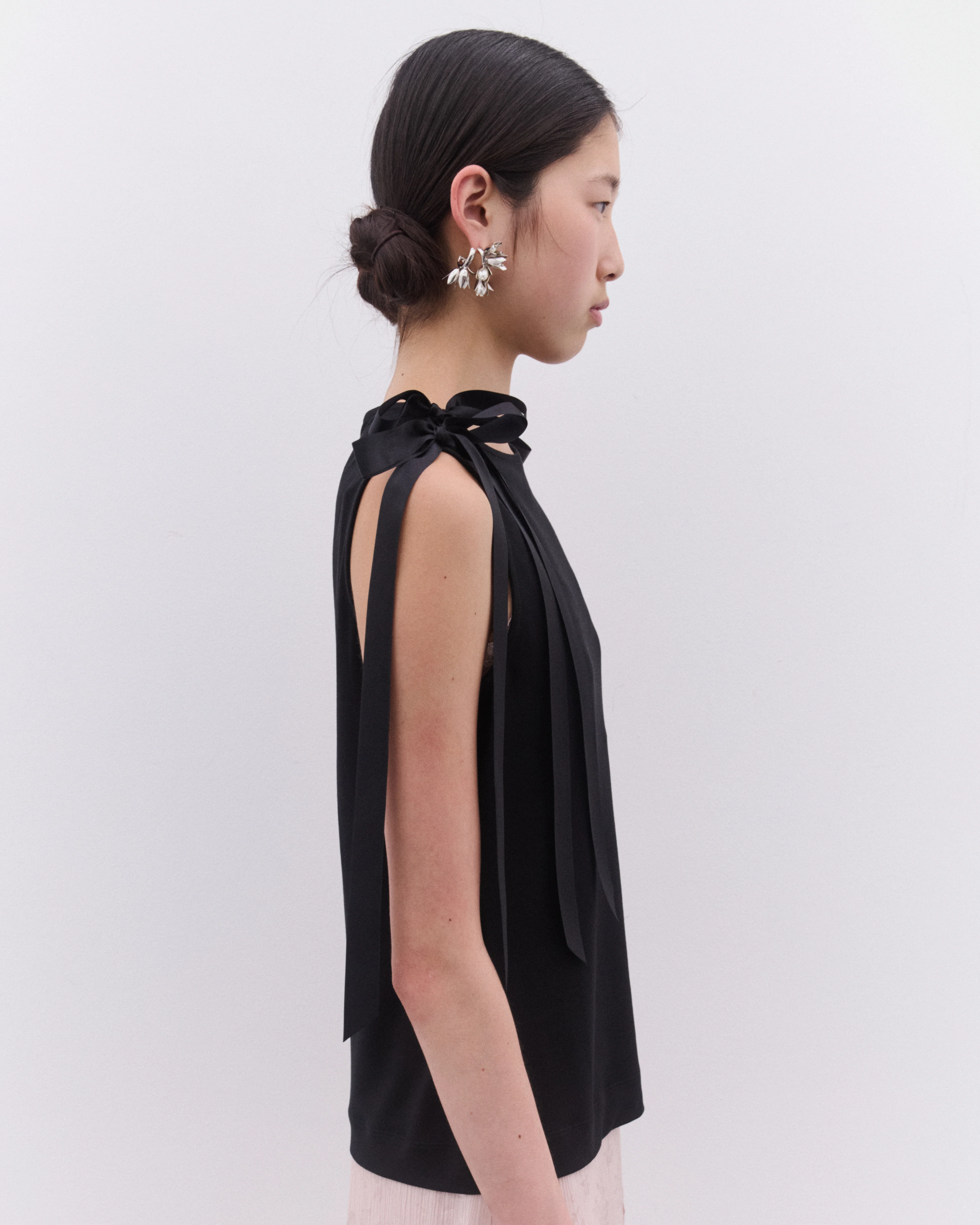 Simone Rocha - Women’s Ribbon Tank Top - (Black) - Image 4