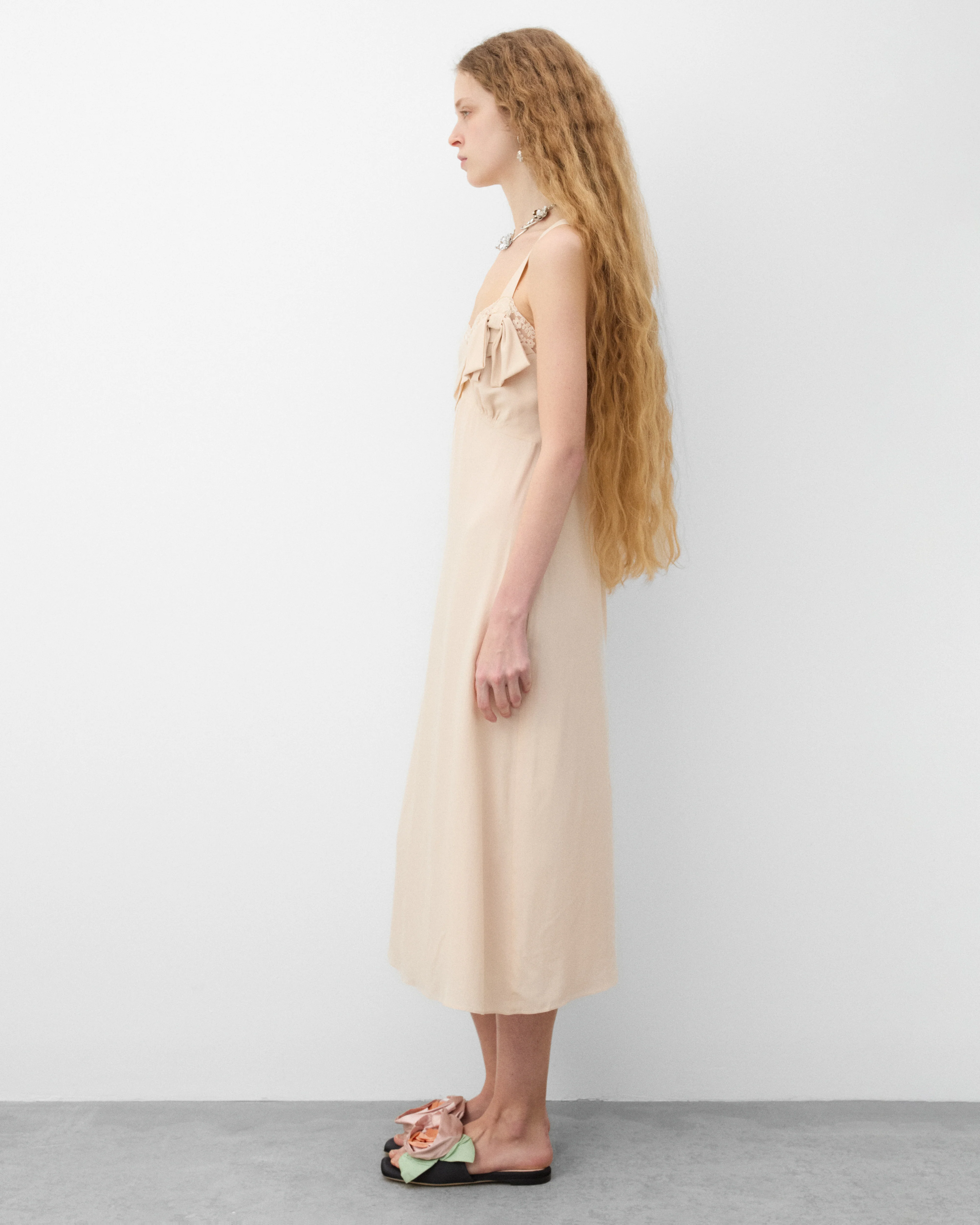 Simone Rocha - Women's Bow Sash Slip Dress - (Nude) - Image 4