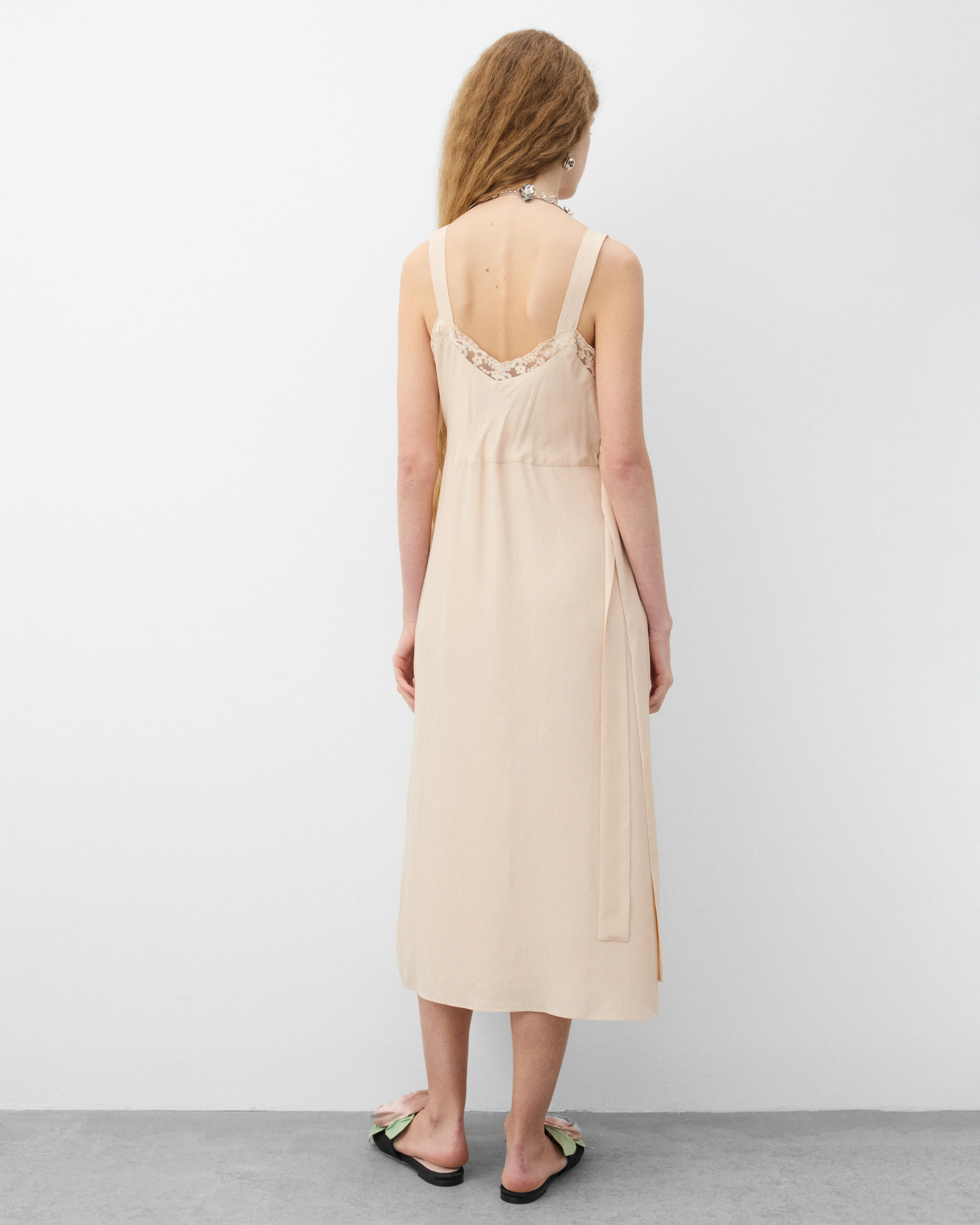 Simone Rocha - Women's Bow Sash Slip Dress - (Nude) - Image 5
