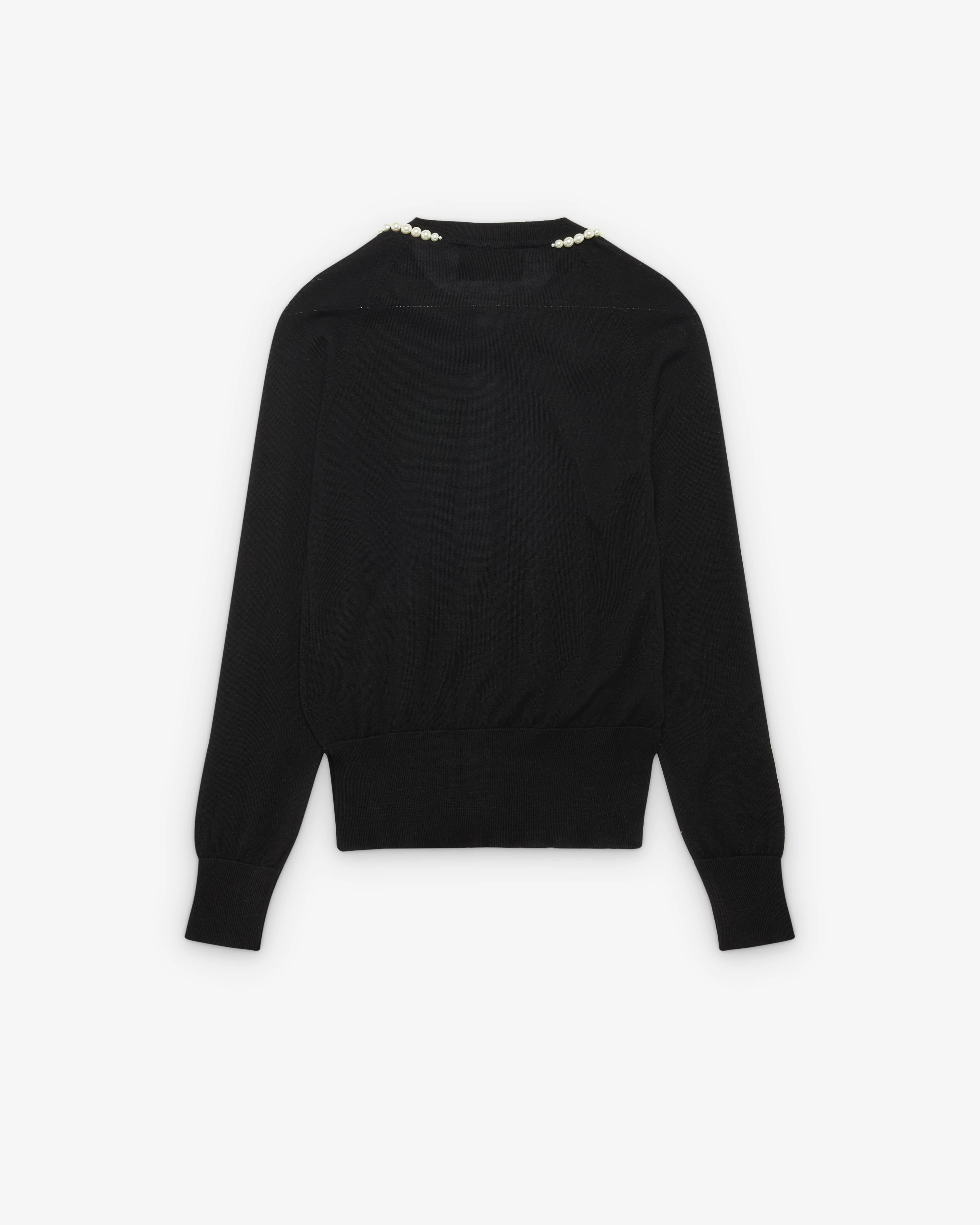 Simone Rocha - Women's Beaded Classic Merino Silk Cardigan - (Black) - Image 2