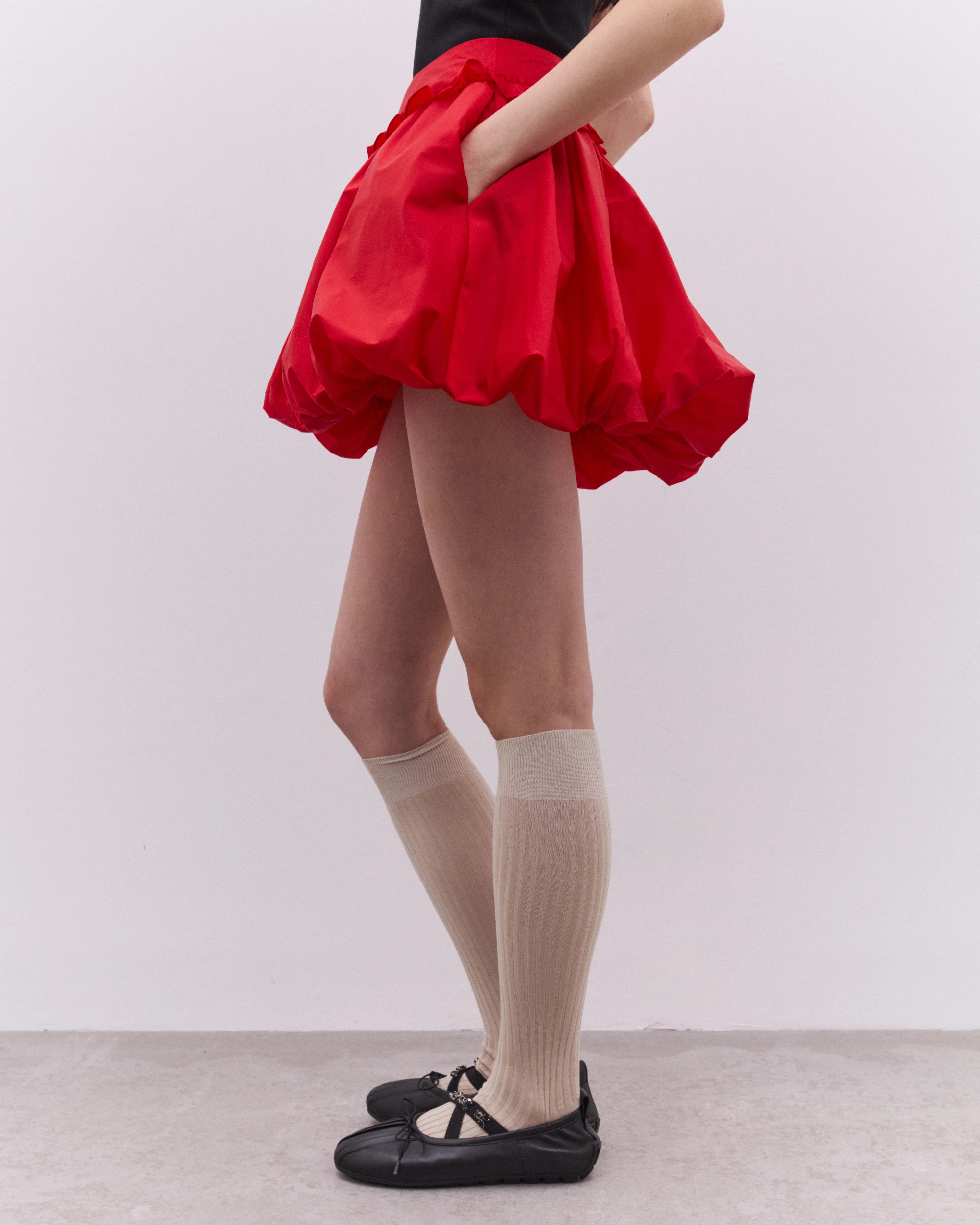 Simone Rocha - Women’s Bubble-Hem Mini Skirt - (Red) - Image 4
