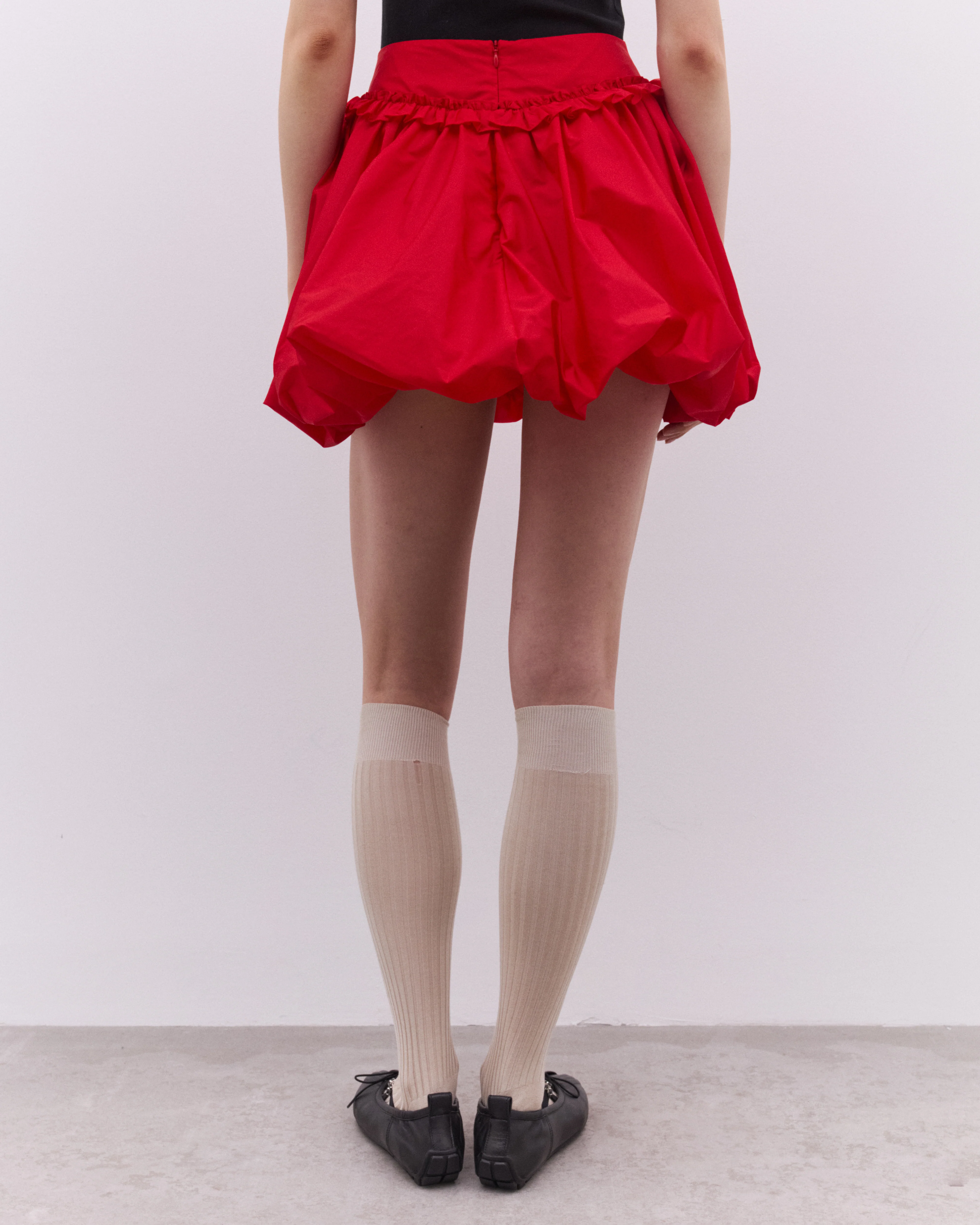Simone Rocha - Women’s Bubble-Hem Mini Skirt - (Red) - Image 5
