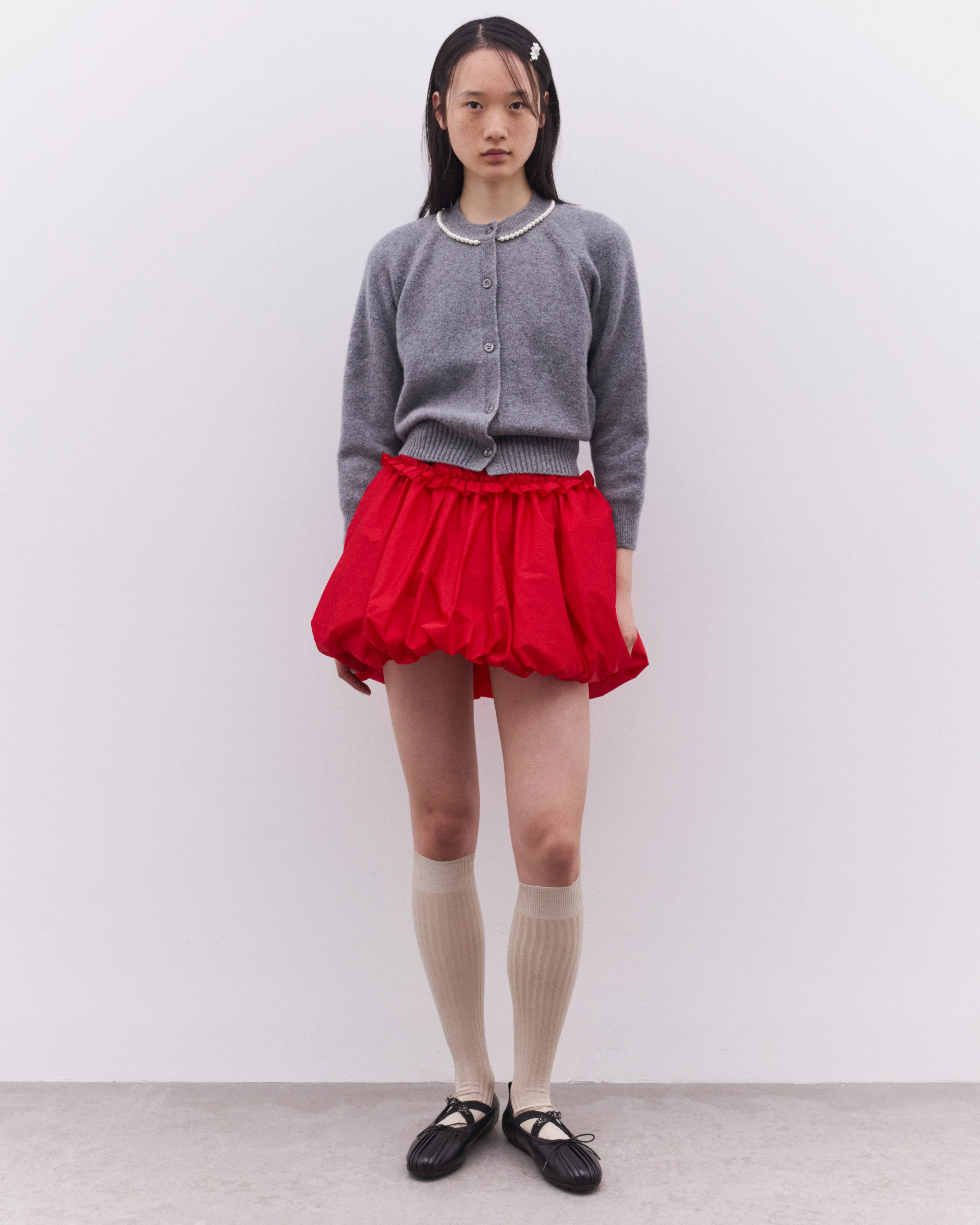 Simone Rocha - Women’s Bubble-Hem Mini Skirt - (Red) - Image 6