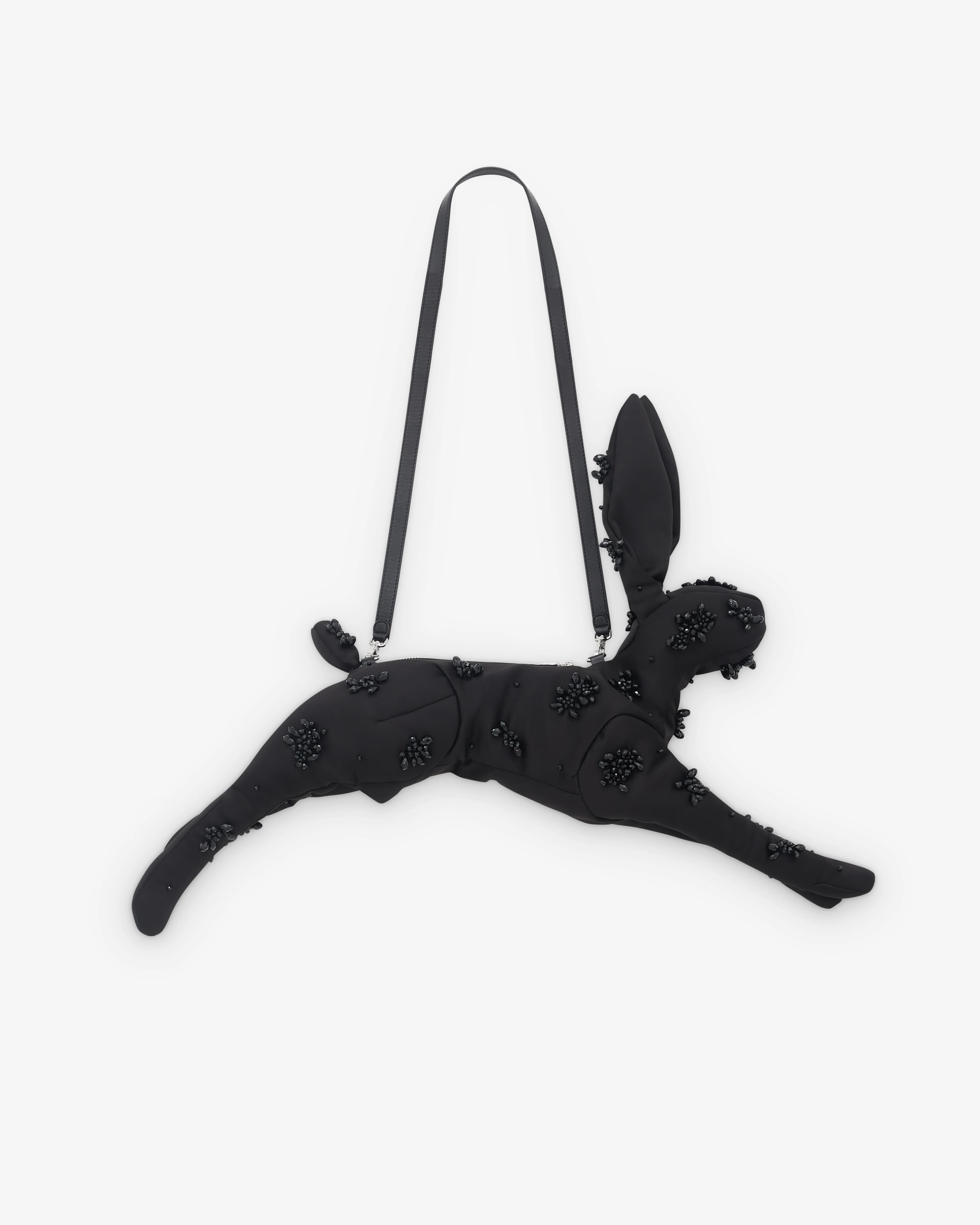 Simone Rocha - Women’s Turbo Satin Hare Crossbody Bag - (Black/Jet) - Image 2