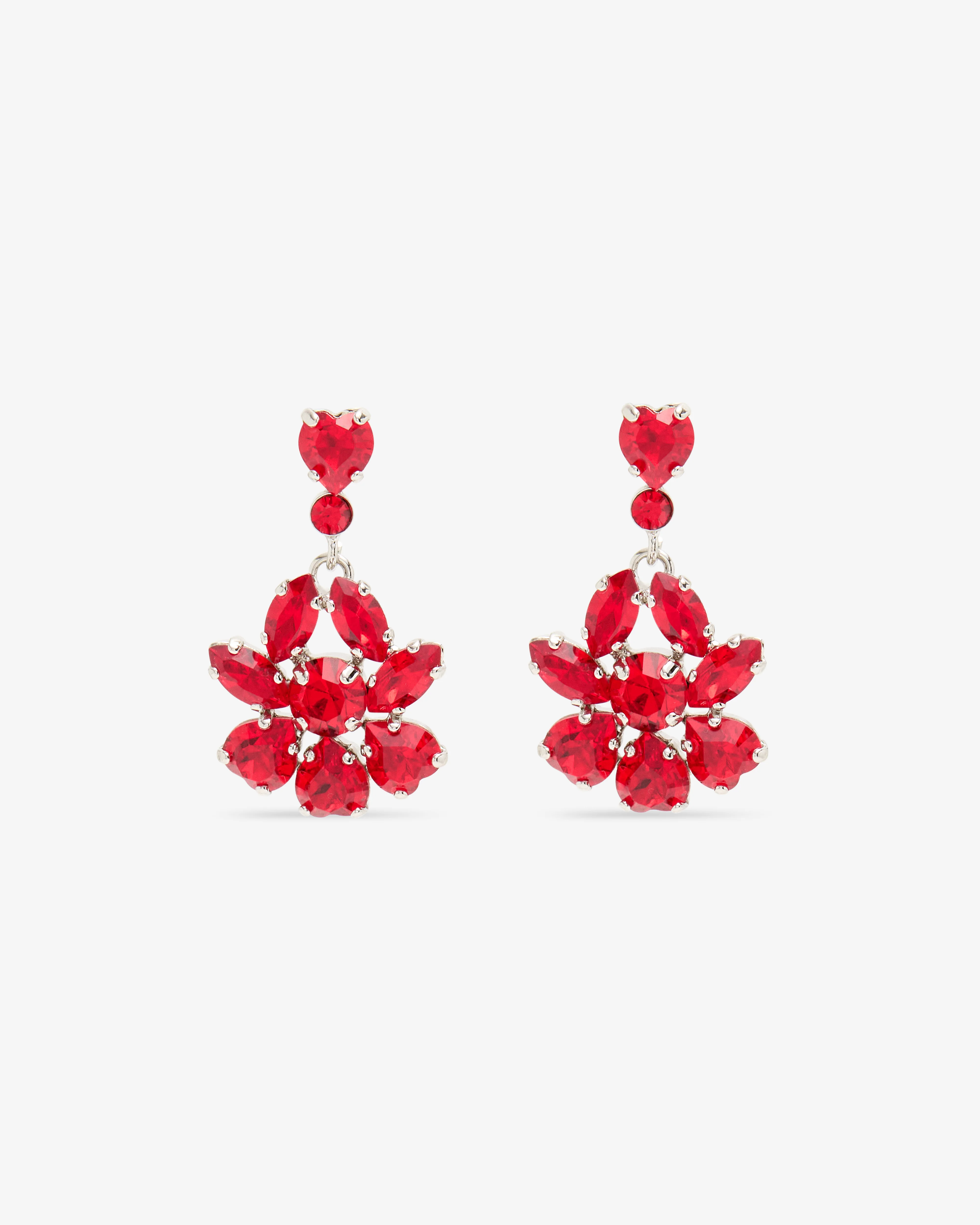 Simone Rocha - Women's Heartbloom Drop Earrings - (Red)