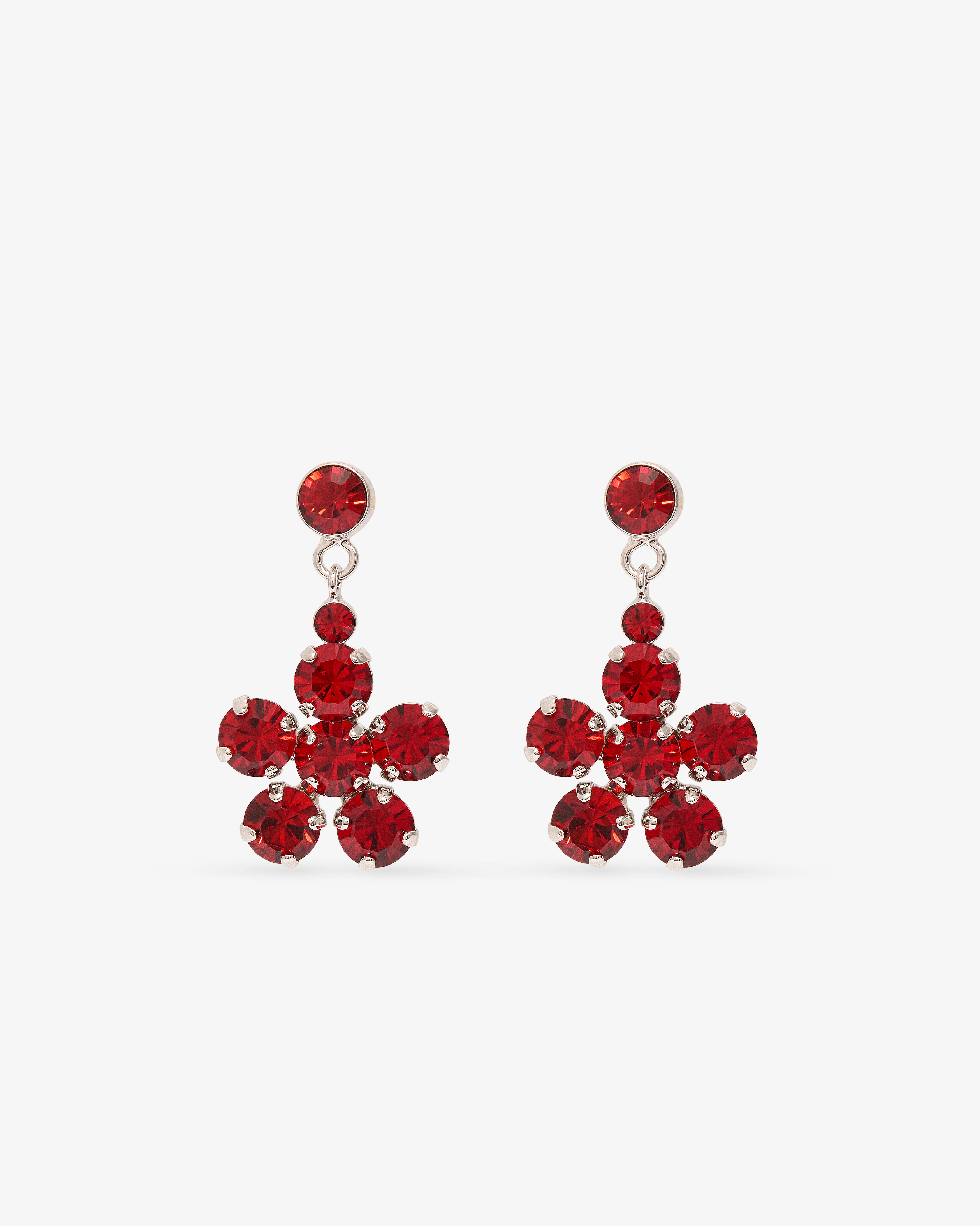 Simone Rocha - Women's Mini Daisy Drop Earrings - (Blood Red)