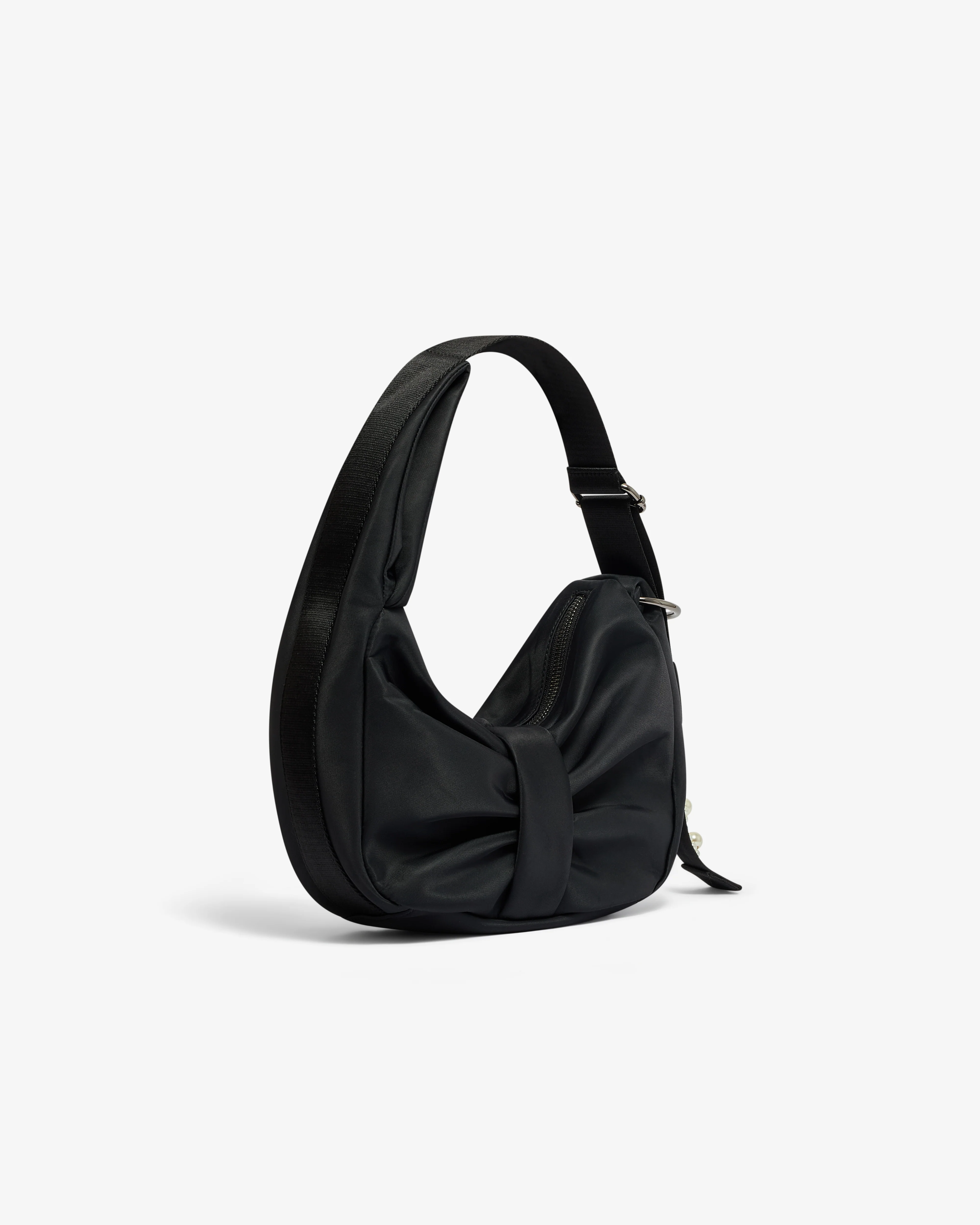 Simone Rocha - Women’s Mini Sling Bow Bag - (Black/Pearl) - Image 2