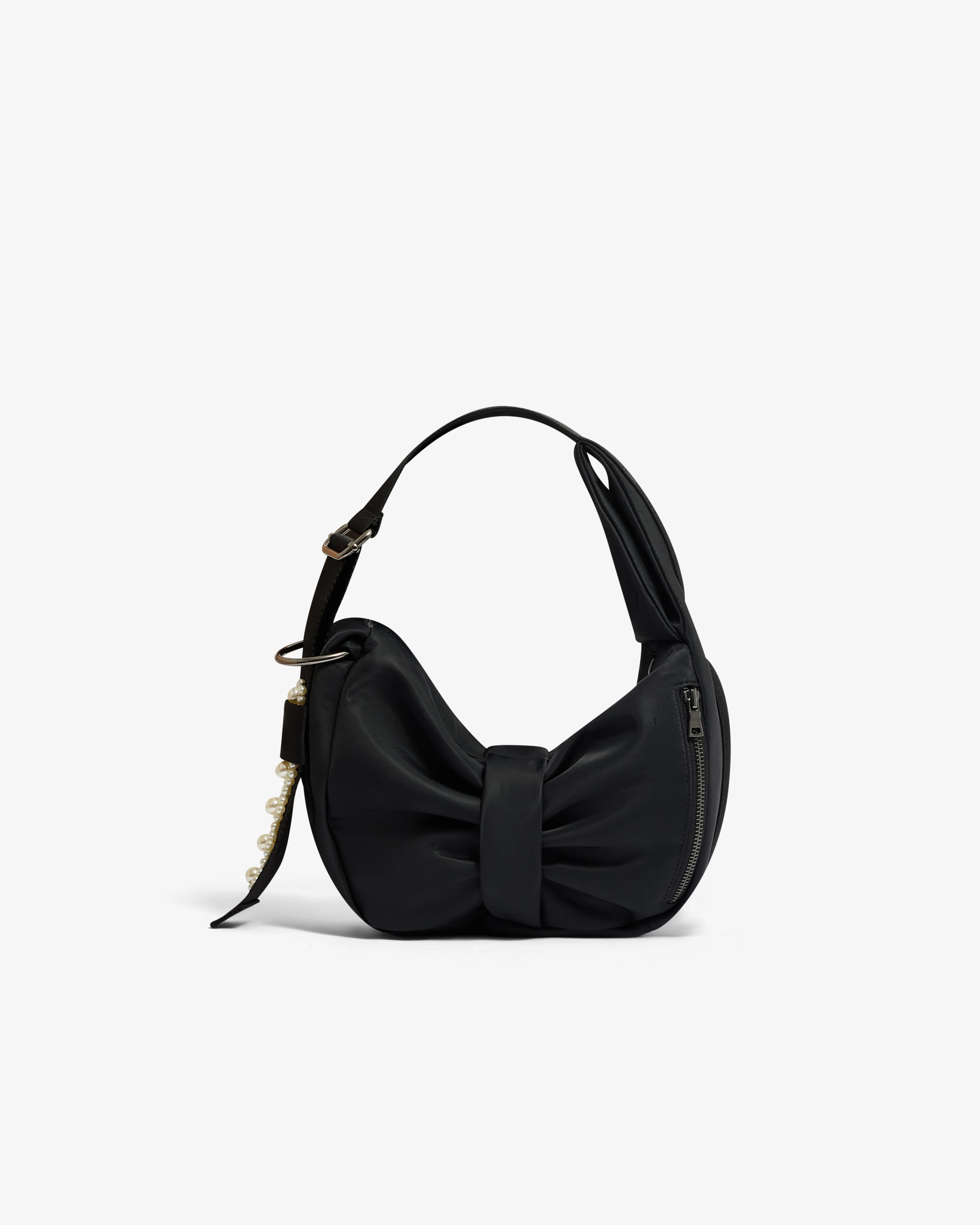 Simone Rocha - Women’s Mini Sling Bow Bag - (Black/Pearl) - Image 3