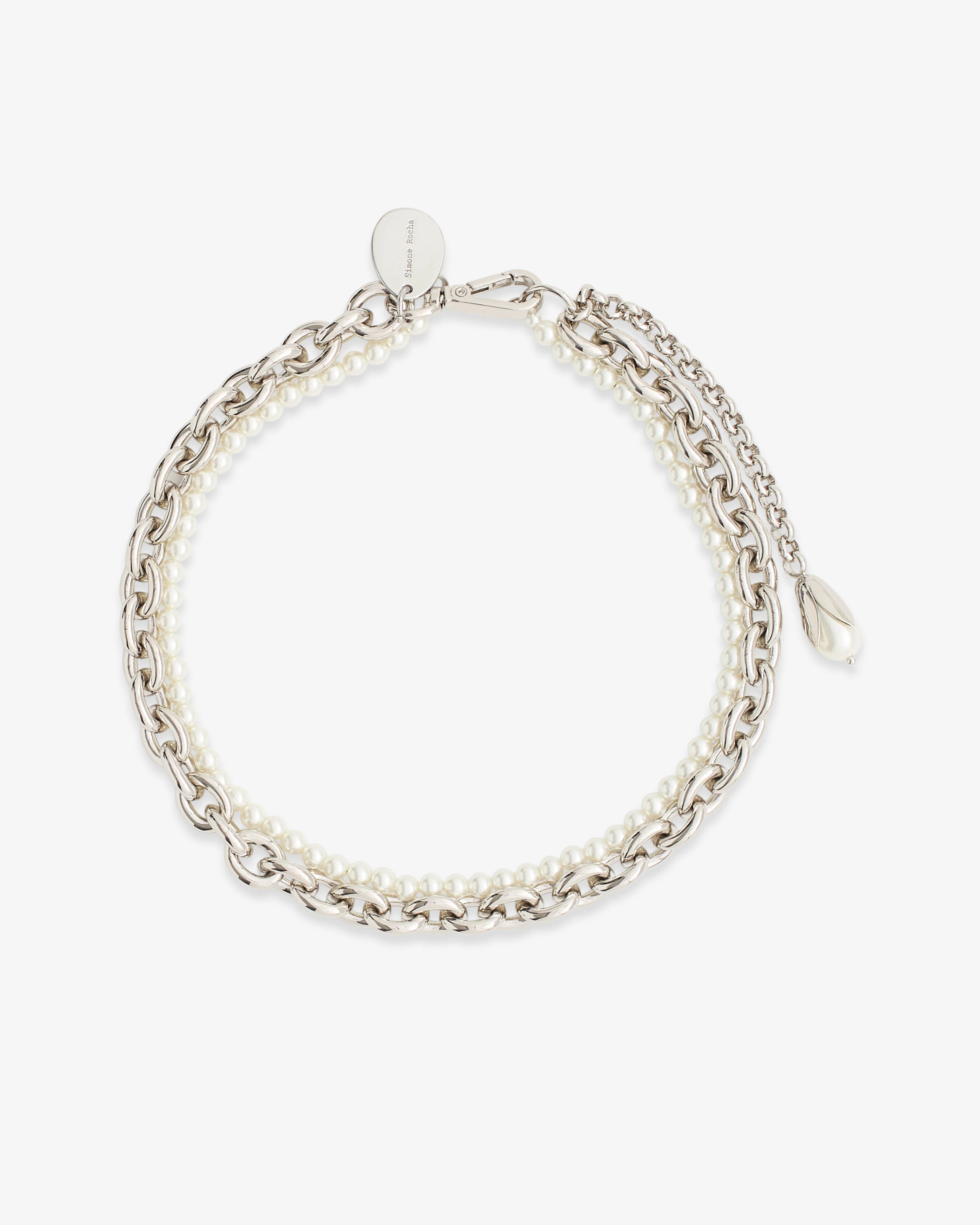 Simone Rocha - Women’s Pearl & Chain Necklace - (Pearl)