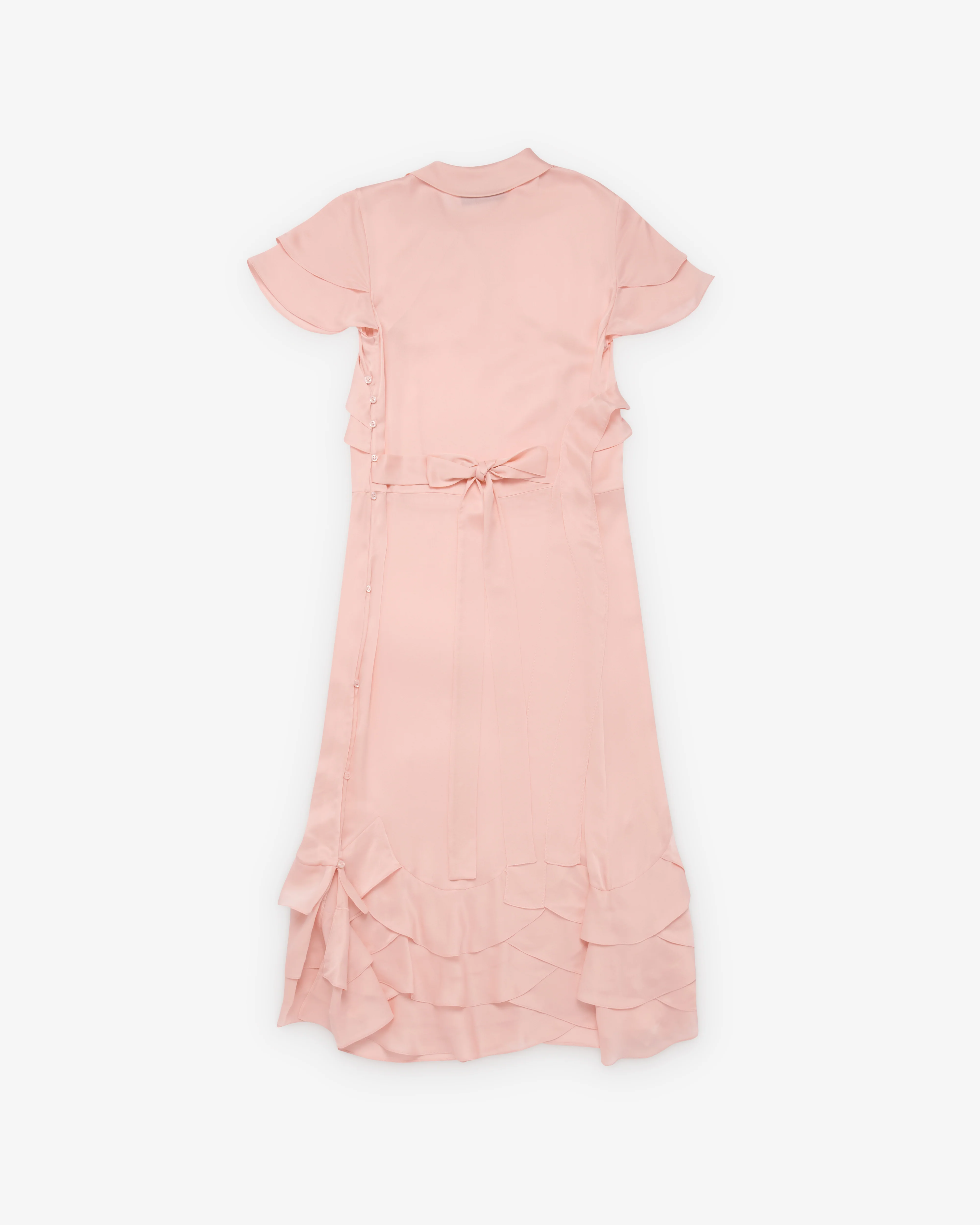 Simone Rocha - Women's Peeling Scalloped Hem Petal Bow Sash Dress - (Pink) - Image 2