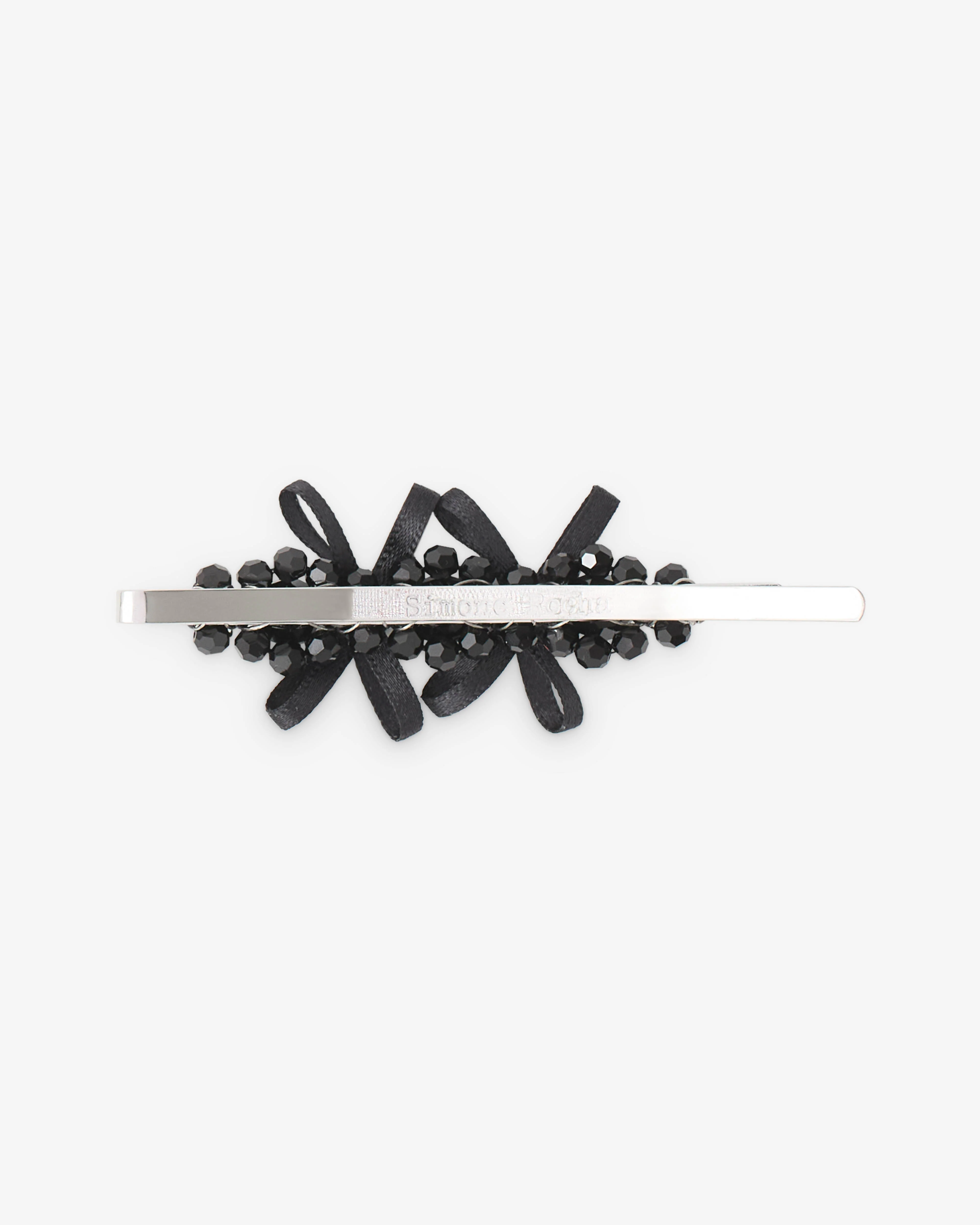 Simone Rocha - Women’s Petite Bow Detail Flower Hair - (Black) - Image 2