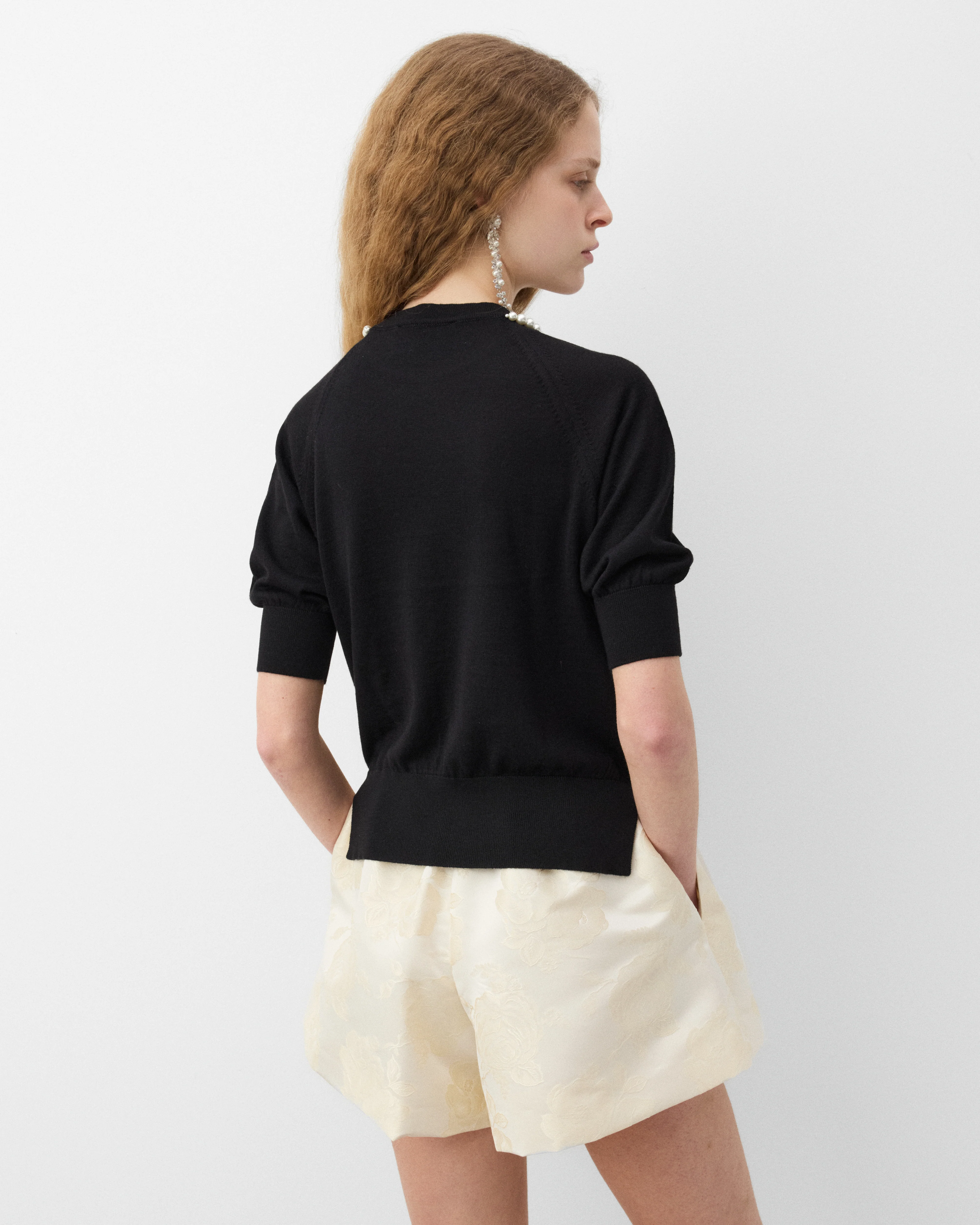 Simone Rocha - Women's Puff Sleeve Jumper - (Black) - Image 5