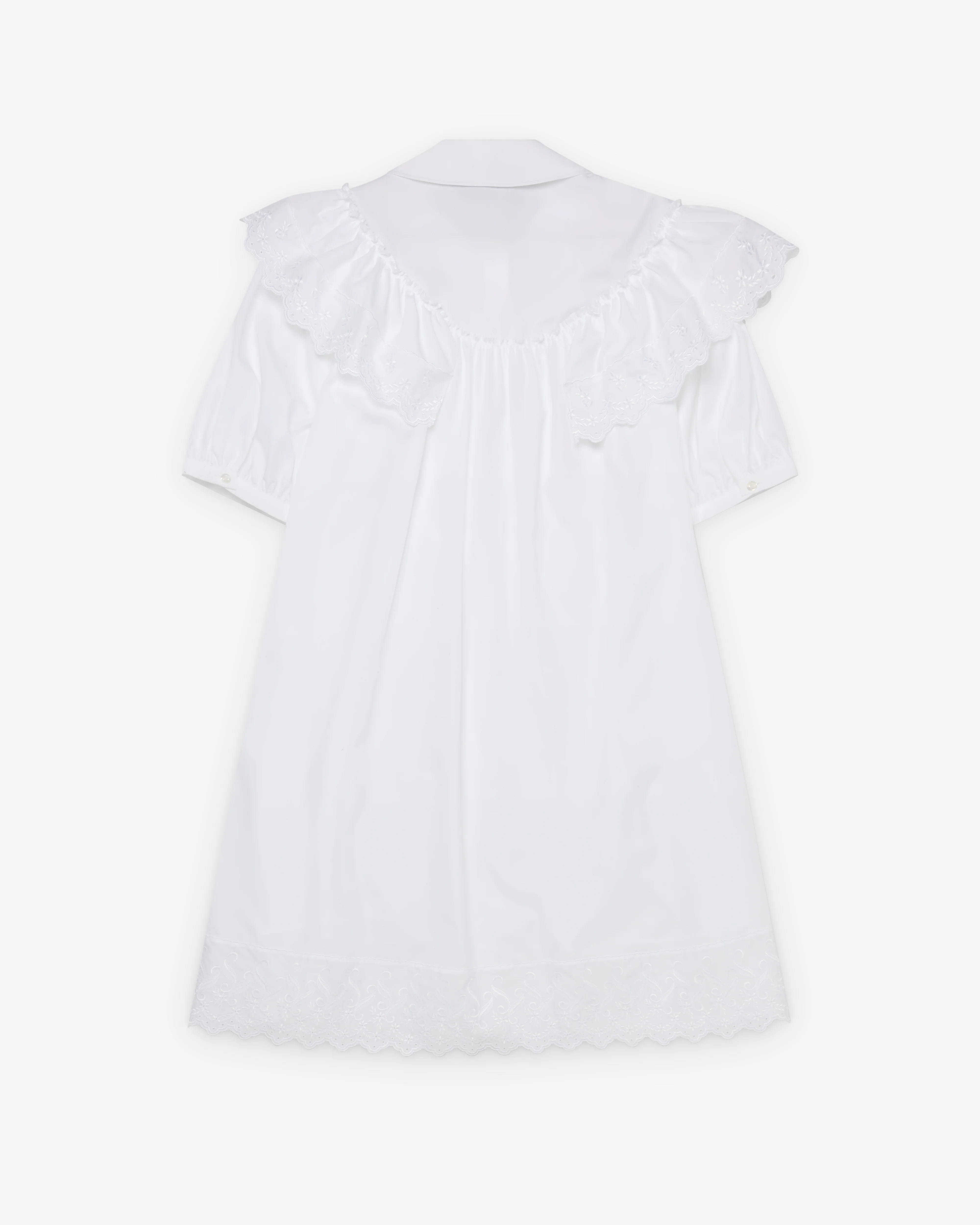 Simone Rocha - Women's Puff Sleeve Ruffle Frill Trim - (White) - Image 2