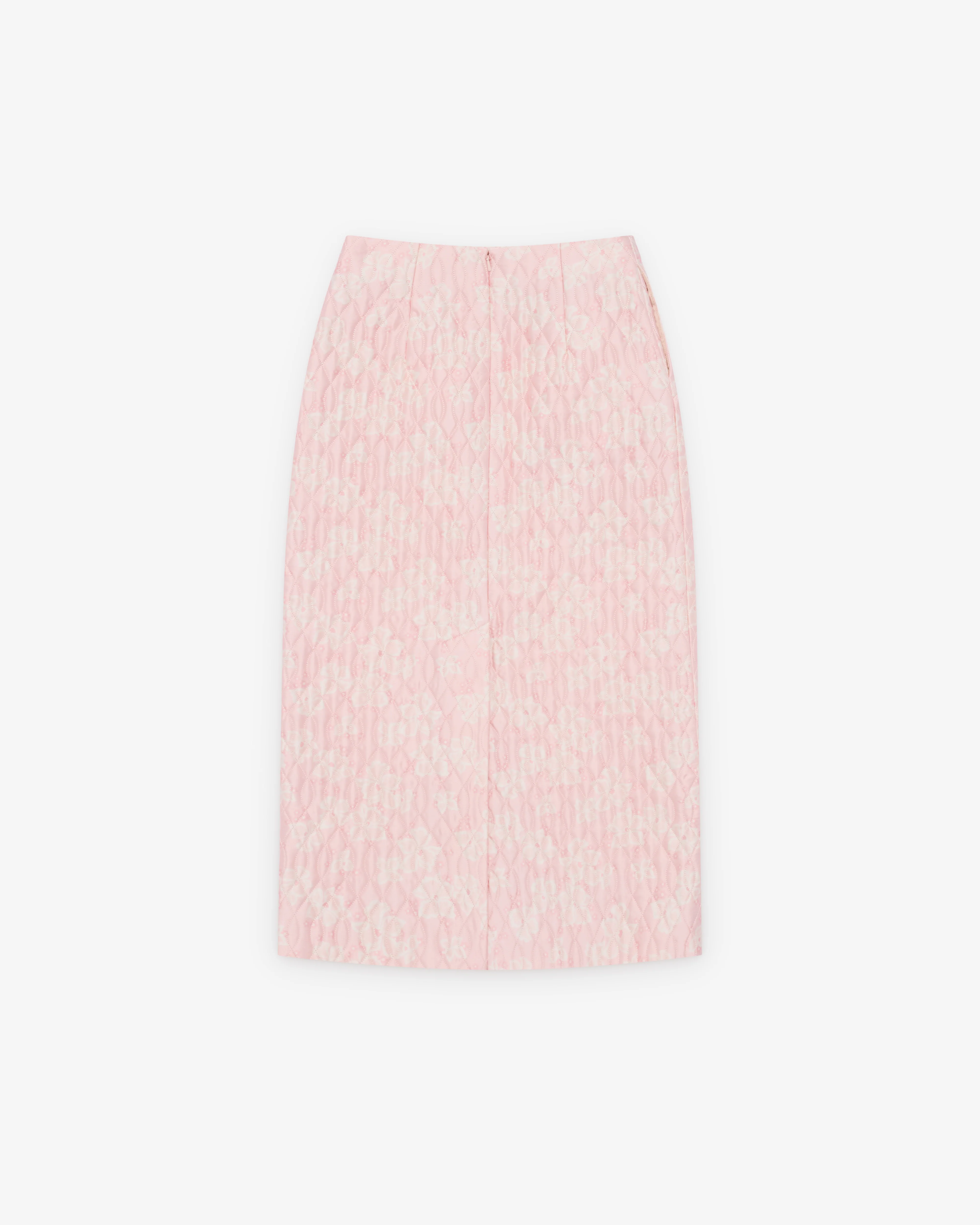 Simone Rocha - Women's Quited Offset Pencil Skirt - (Pink) - Image 2