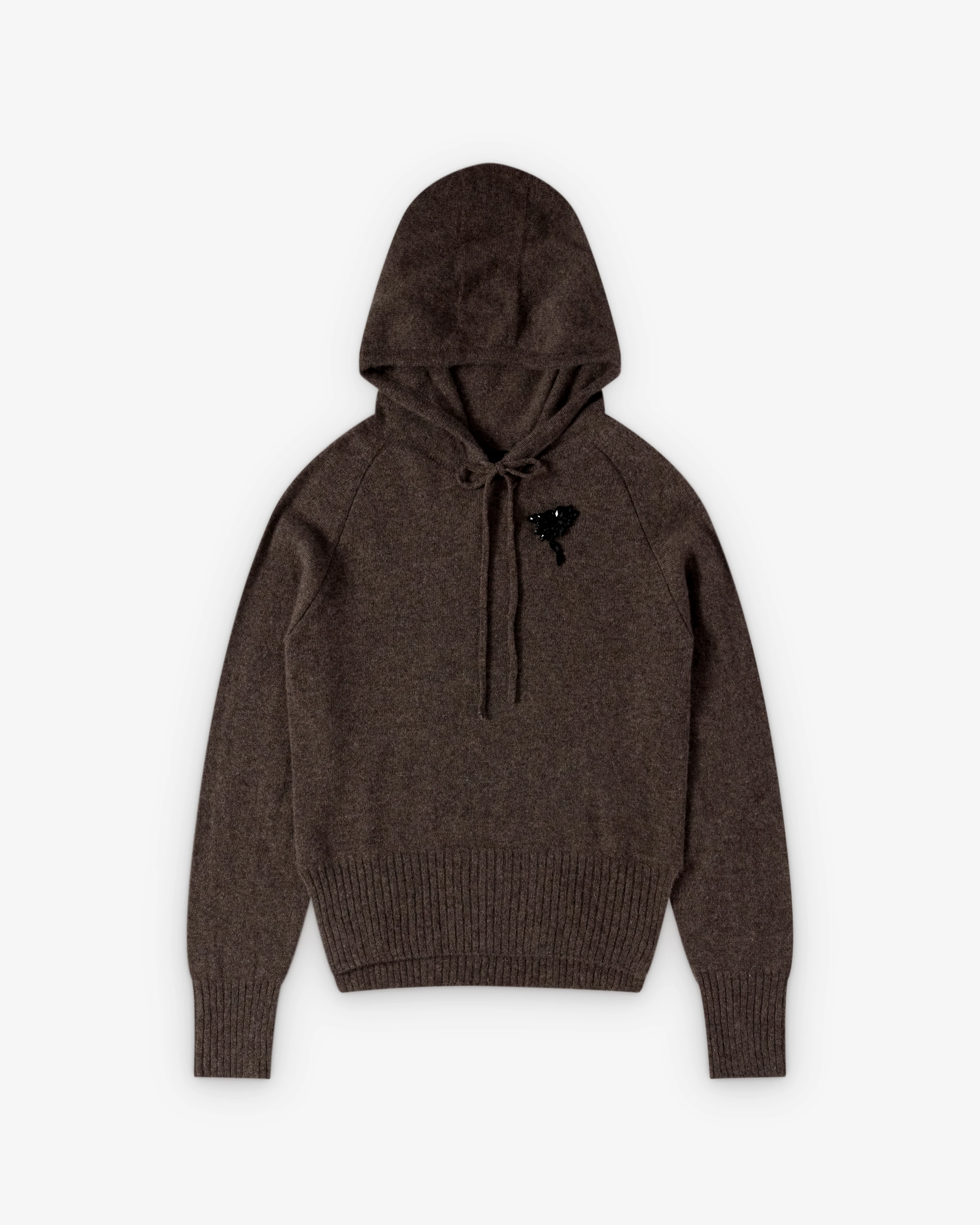 Simone Rocha - Women's Relaxed Cashmere Hoodie - (Peat/Jet)
