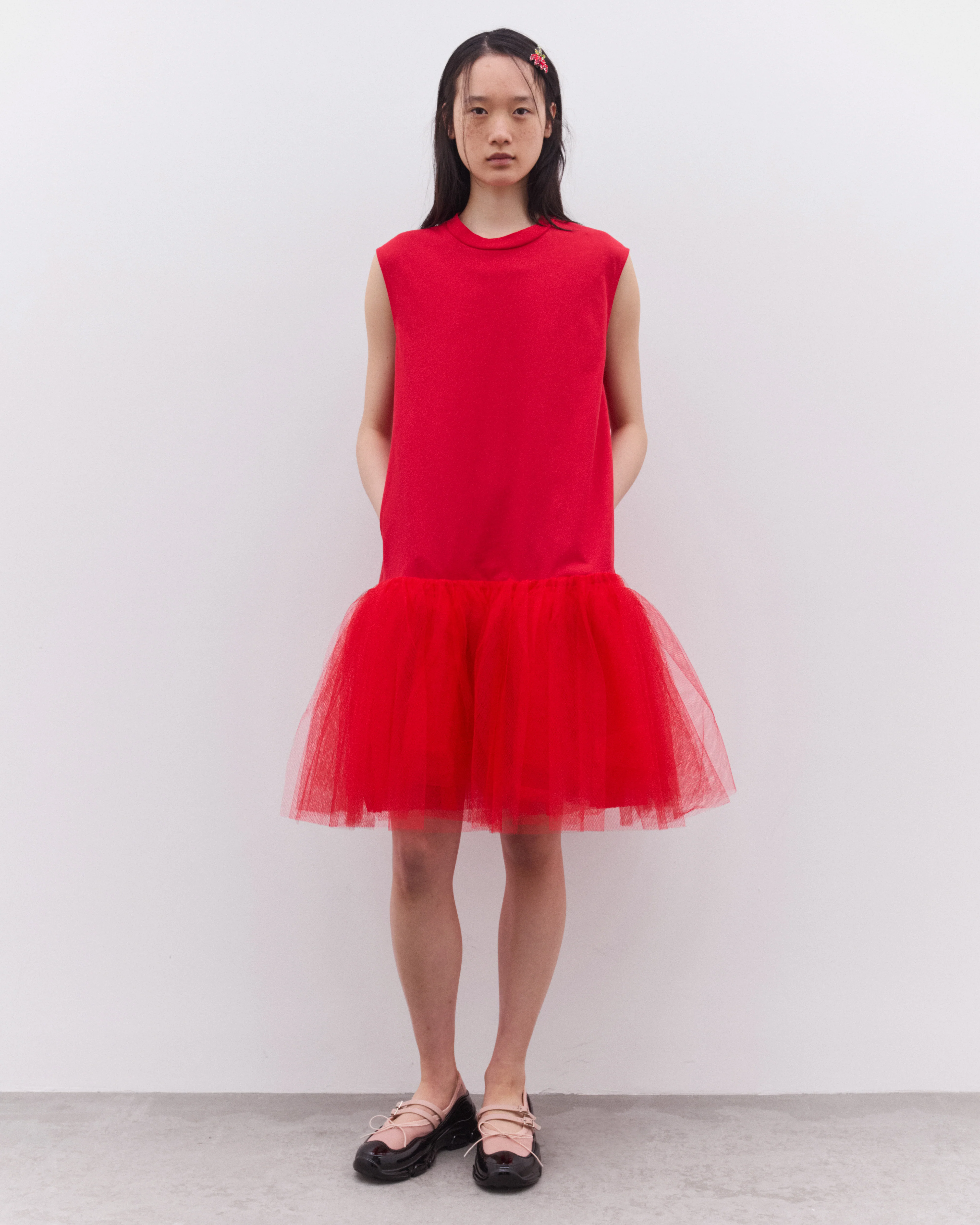 Simone Rocha - Women’s Relaxed Ballet Tutu Dress - (Red) - Image 3