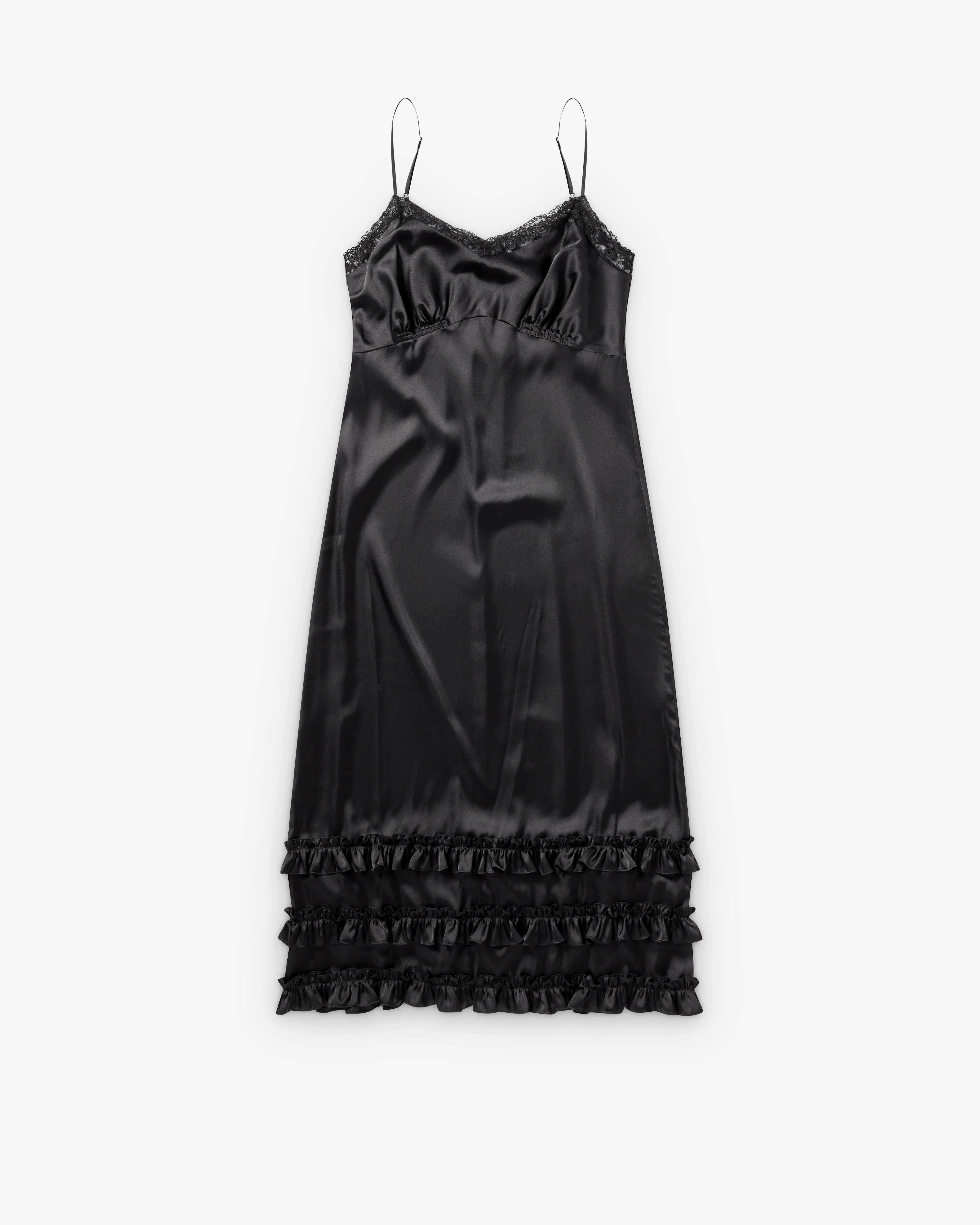 Simone Rocha - Women's Ruffle Frill Hem Slip Dress - (Black)