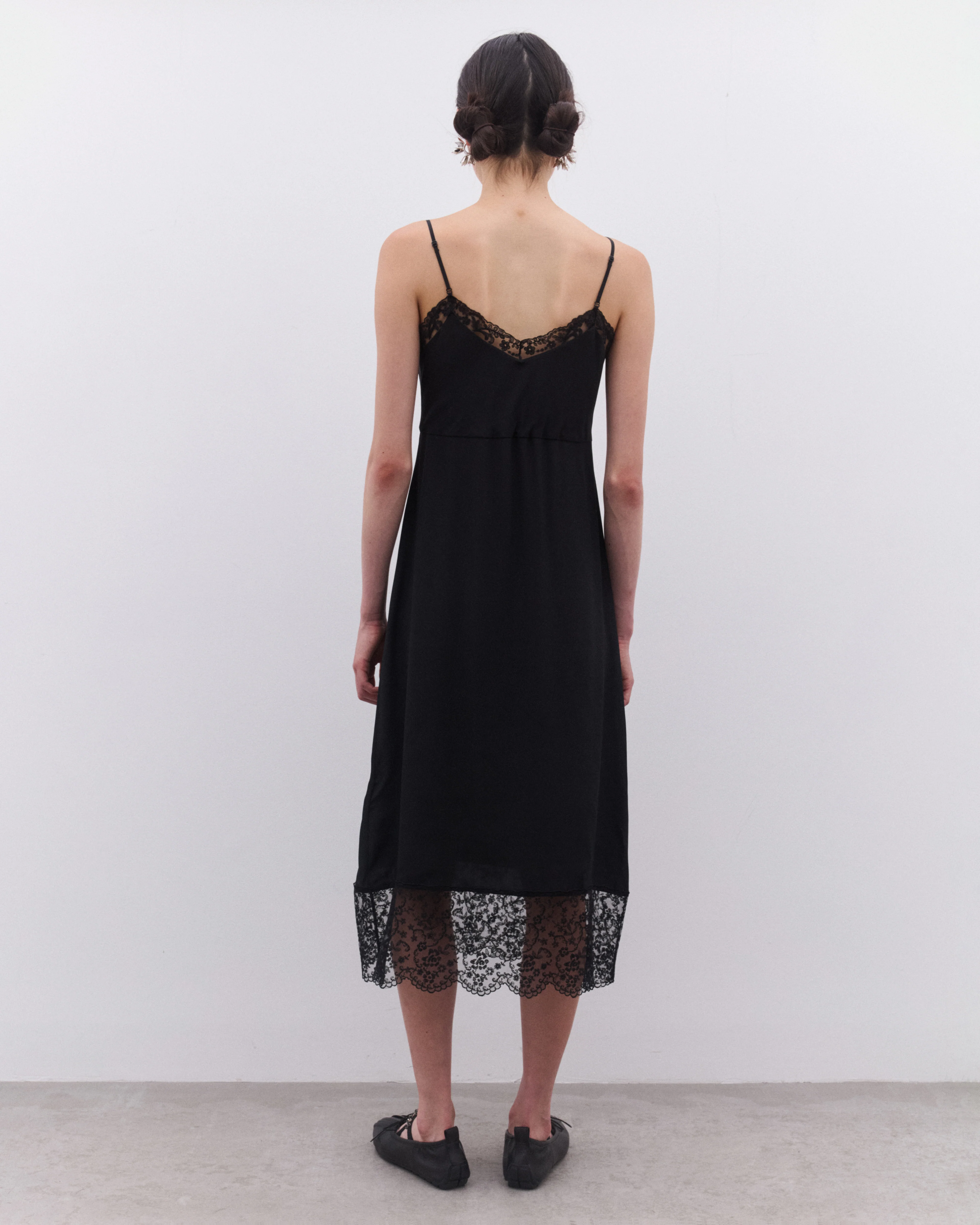 Simone Rocha - Women’s Lace Trim Slip - (Black) - Image 5