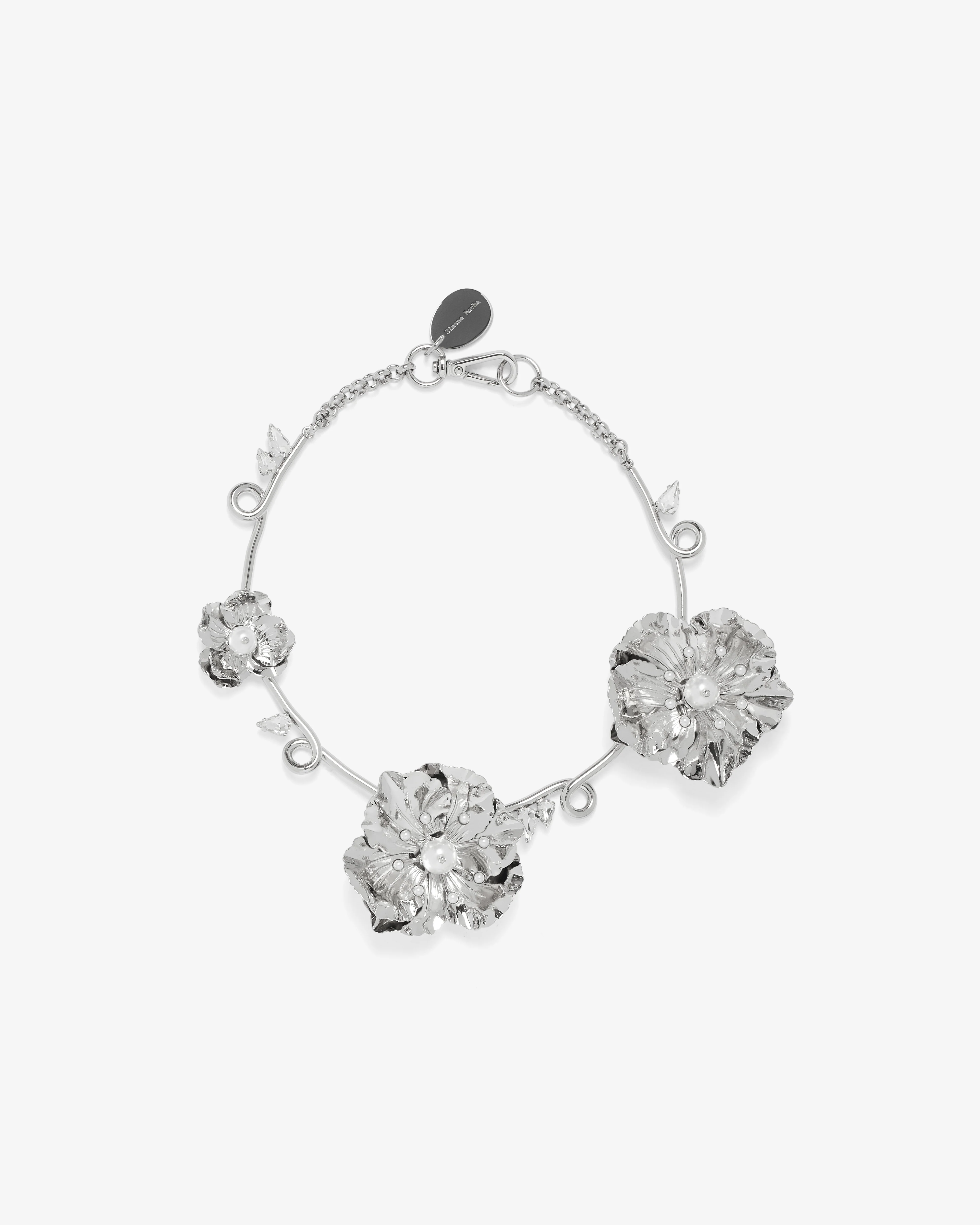 Simone Rocha - Women's Turbo Blooming Poppy Necklace - (Silver)