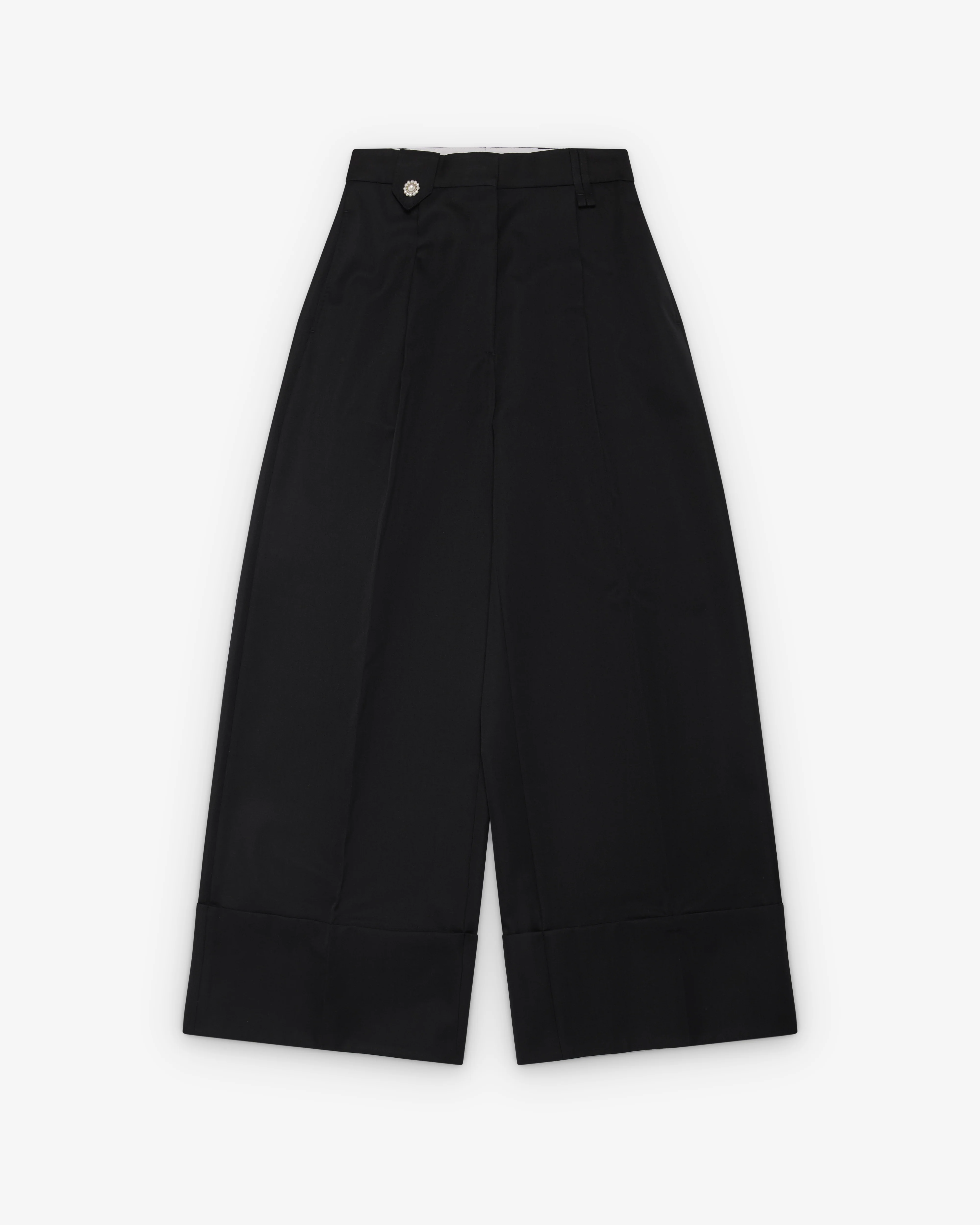 Simone Rocha - Women's Wide Leg Belt Loop Tab Trouser - (Black)