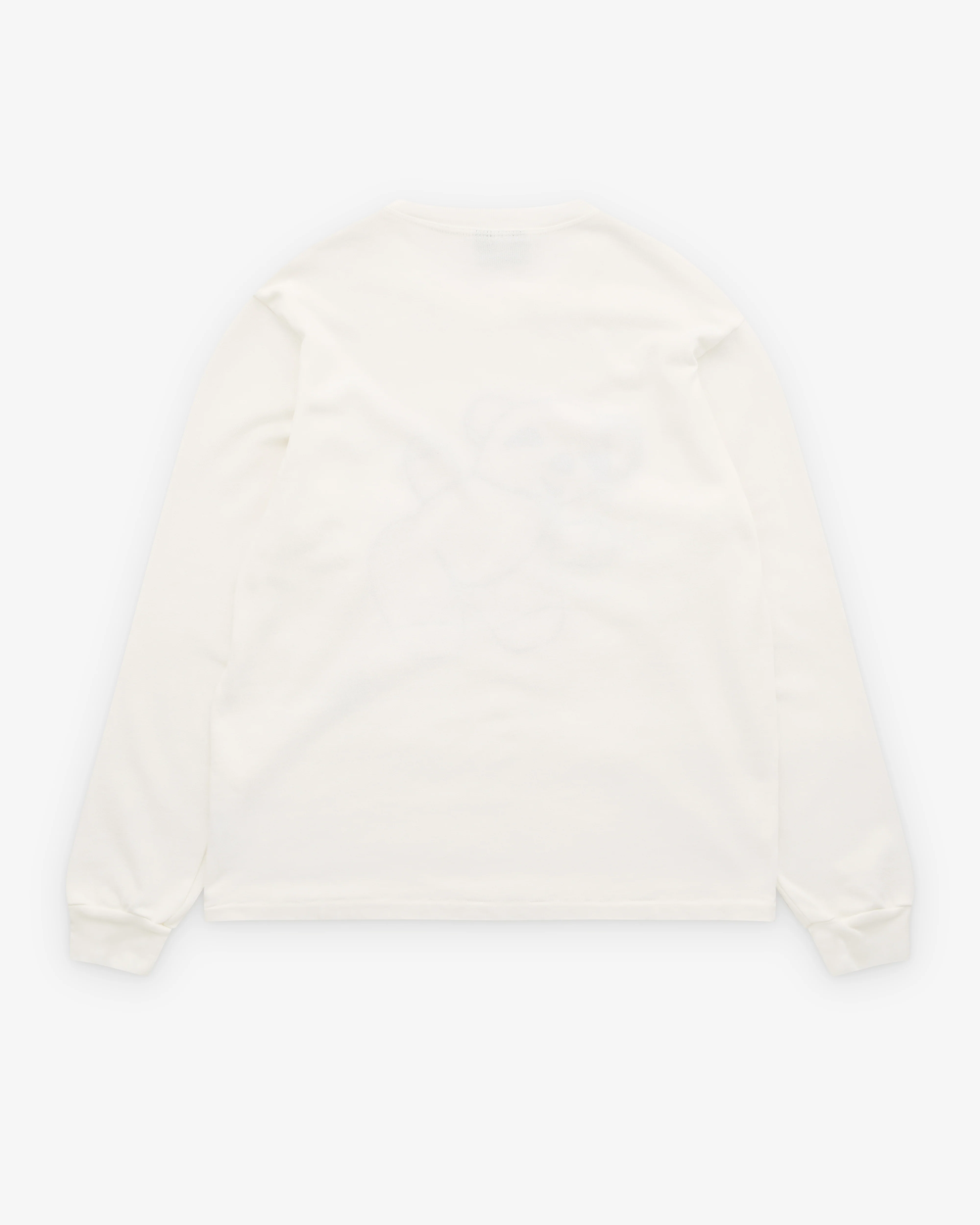 Small Talk - Men’s L/S Bear Tee - (Red Gingham) - Image 2