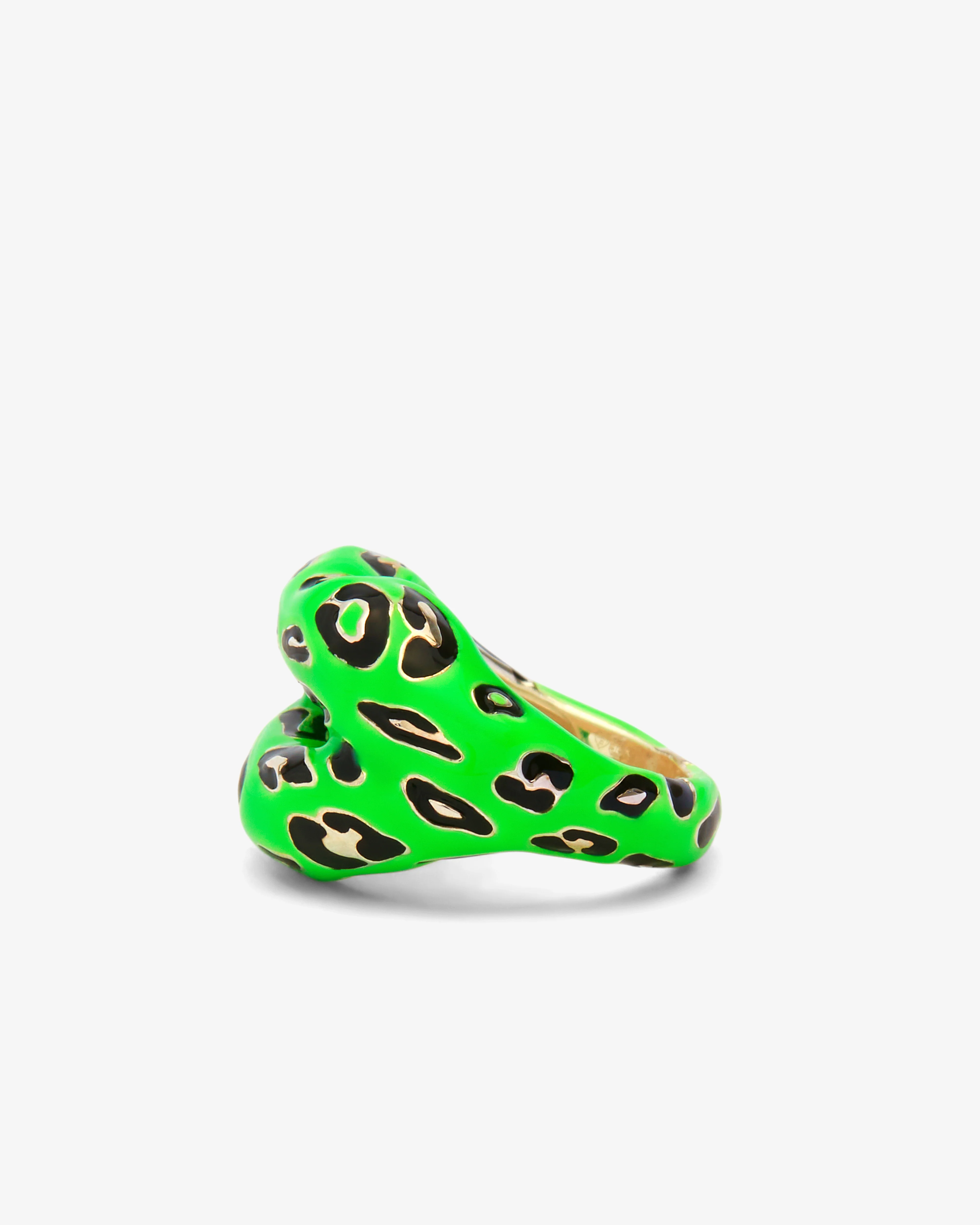 Solange - Hotlips Neon Green Leopard - (Silver) - Image 2