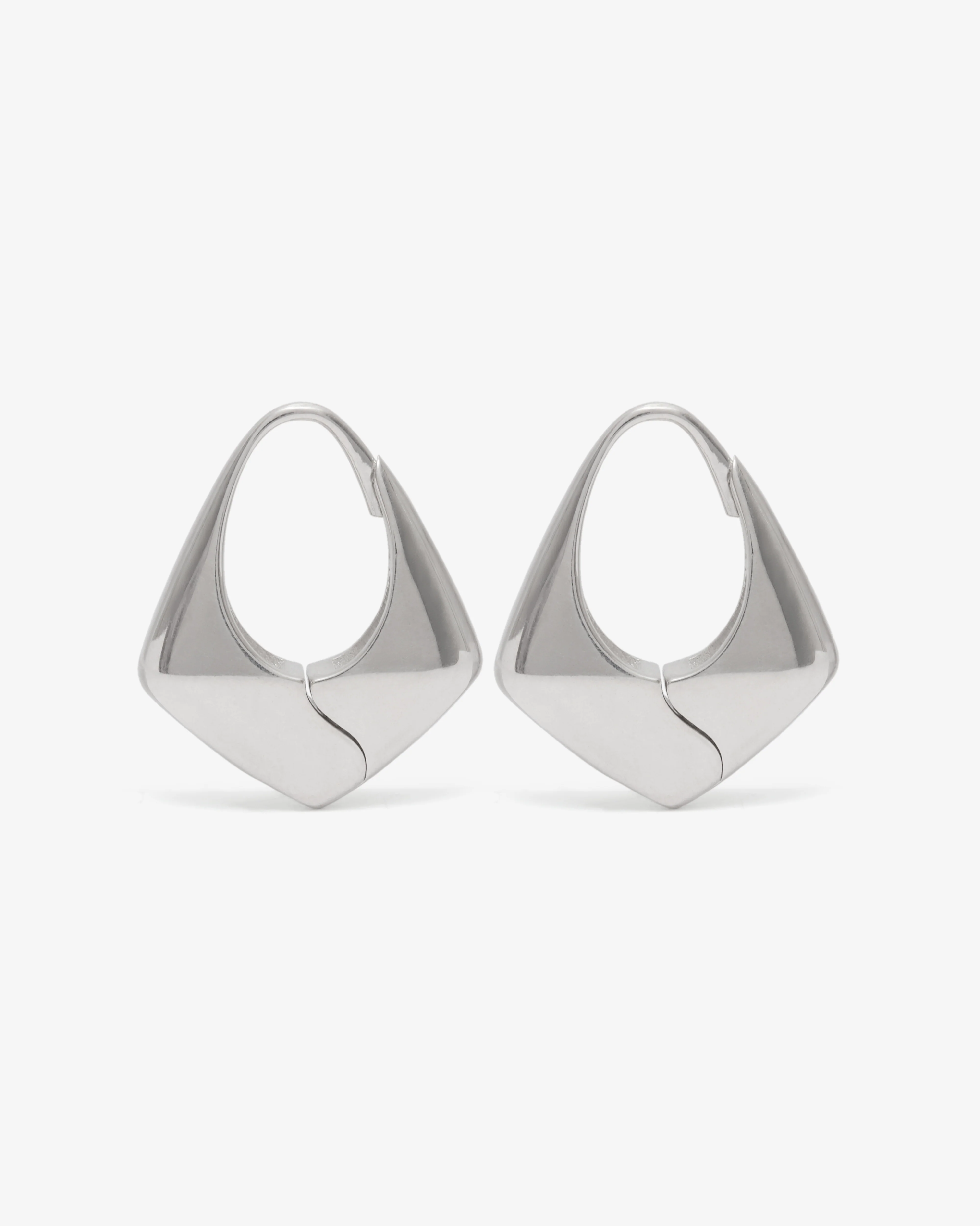 Sophie Buhai - Large Pyramid Hoops - (Silver) - Image 2