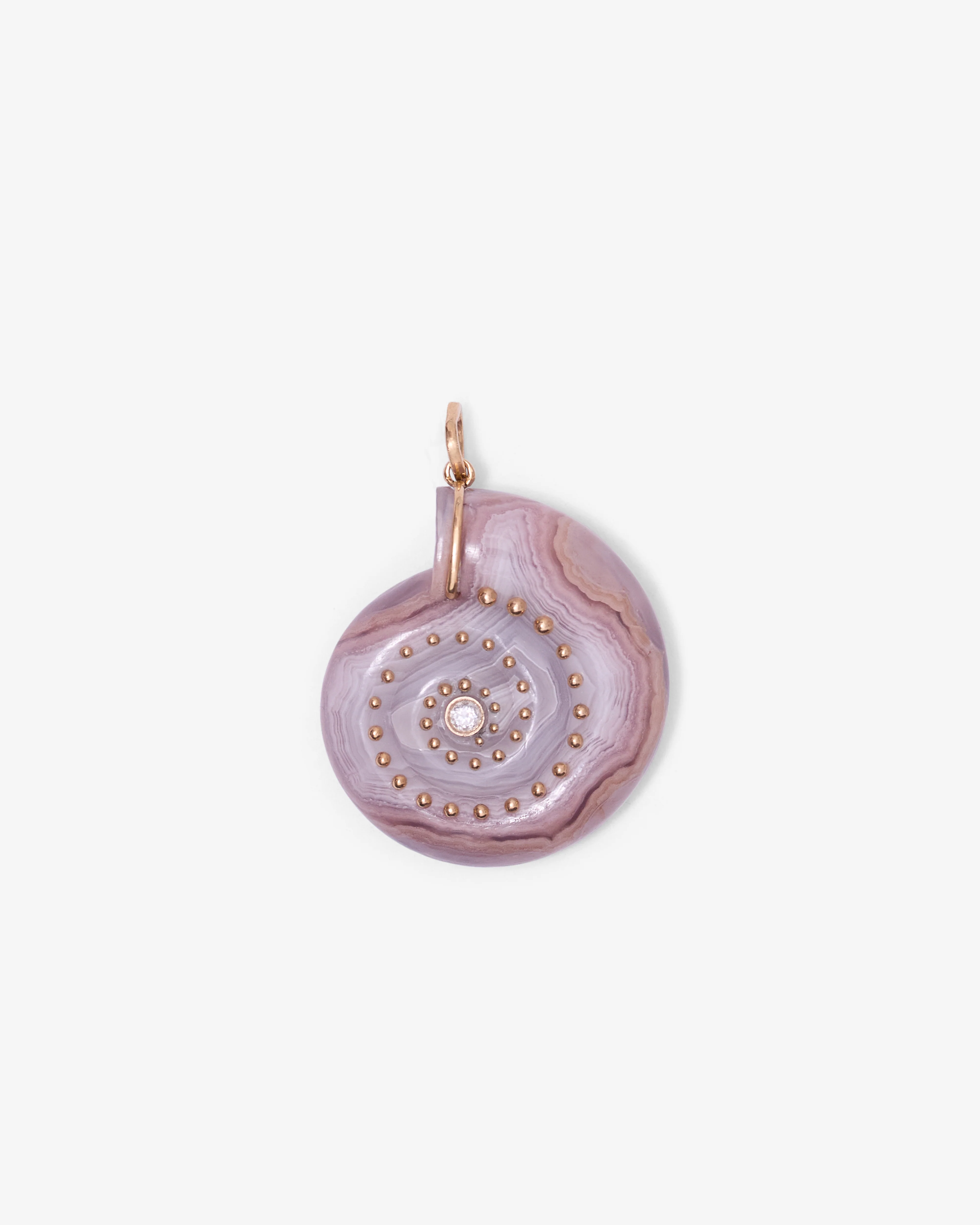 Sophie Gardner - Women’s Dia Laguna Agate Nautilus - (Yellow Gold)