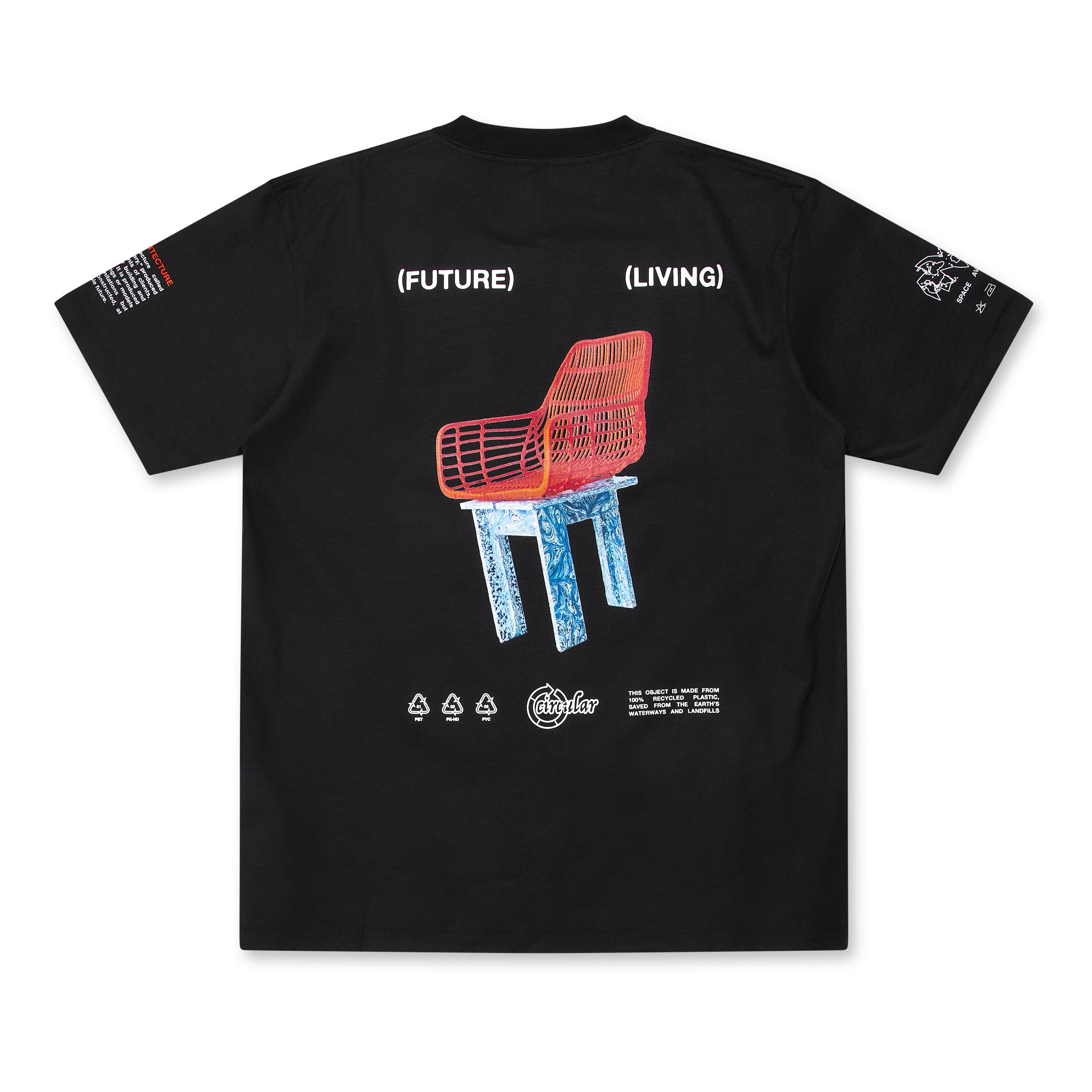 Space Available - Future Living T-Shirt - (Black) - Image 2