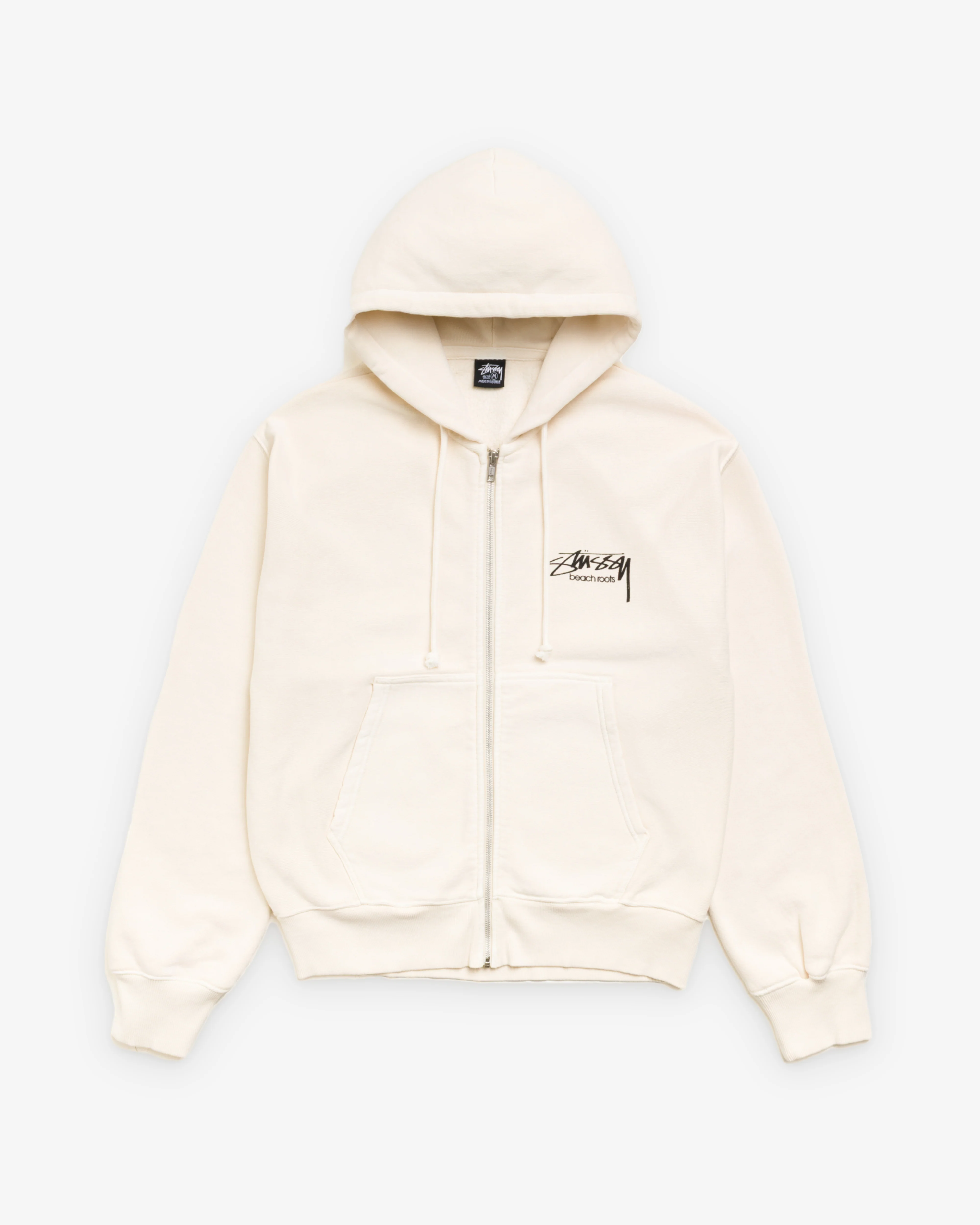 Stüssy - Men's Beach Roots Gar. Dyed Zip Hood - (Bone)