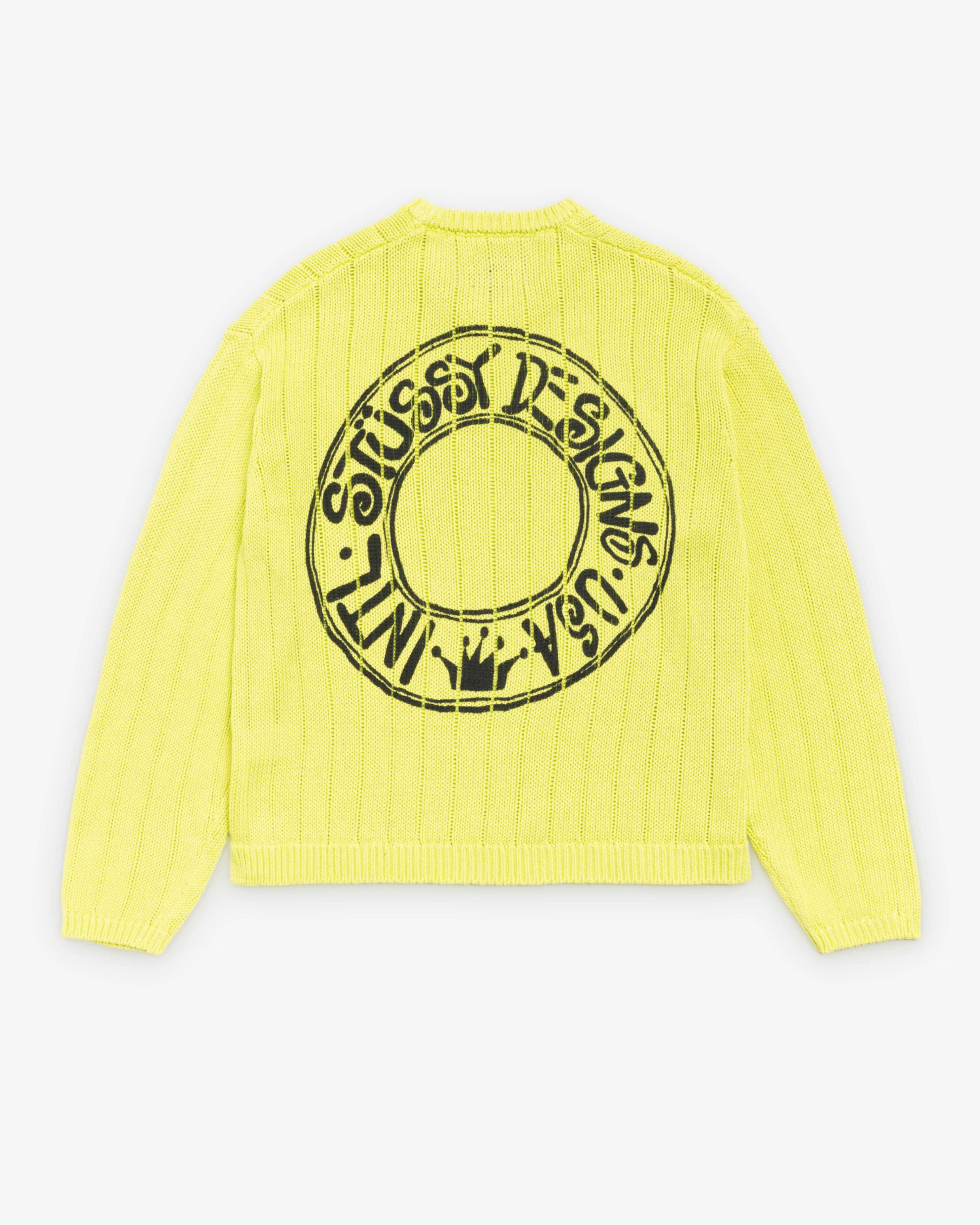 Stüssy - Men's Buana Logo Sweater - (Lime) - Image 2