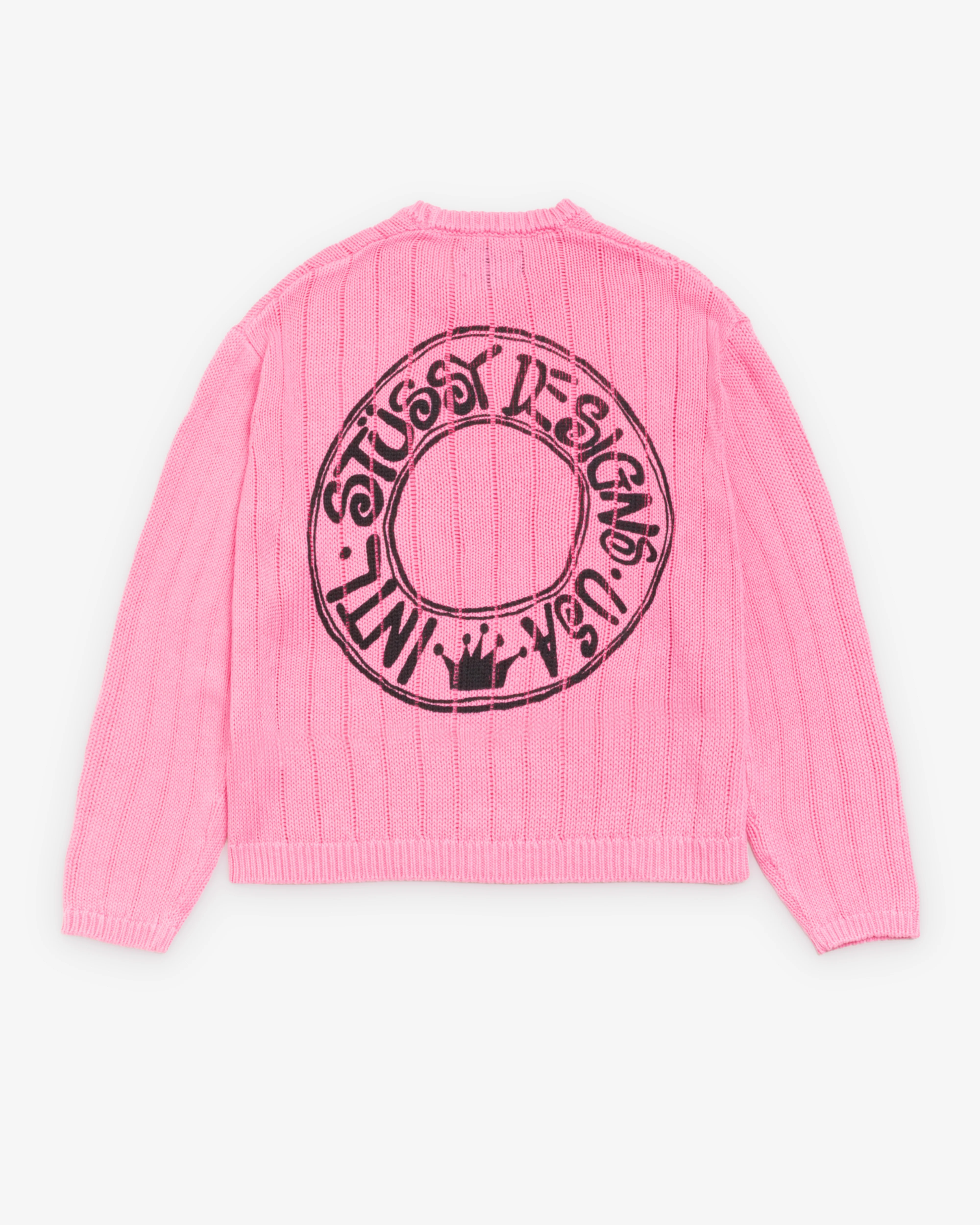 Stüssy - Men's Buana Logo Sweater - (Pink) - Image 2